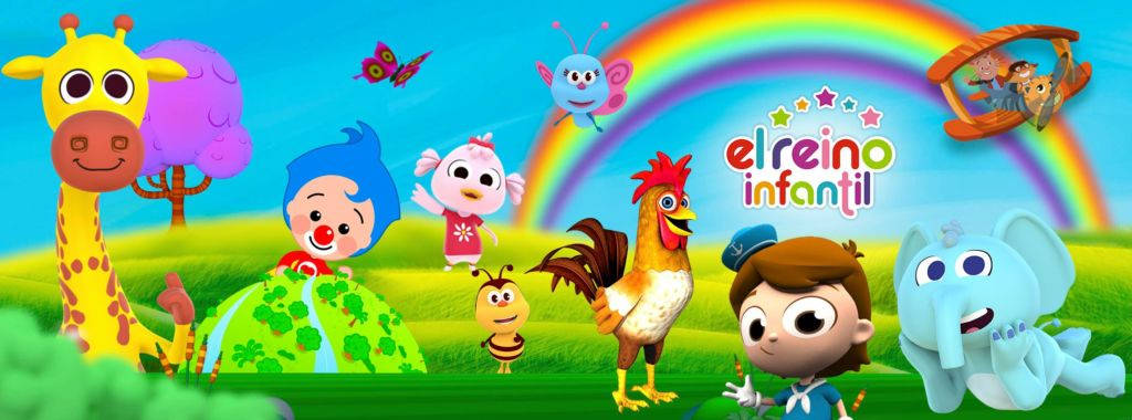 El Reino Infantil, rainbow, smiling animals, SD Desktop Wallpaper