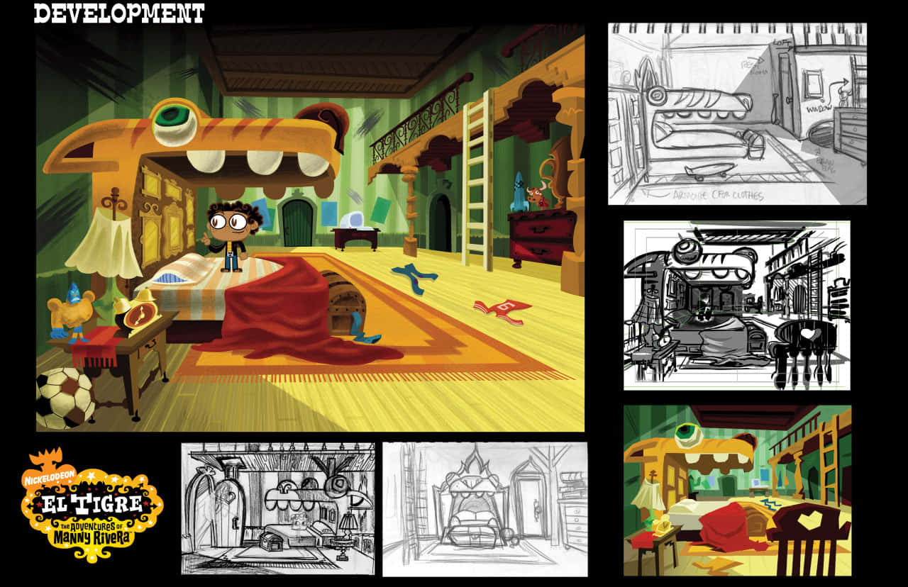 El Tigre The Adventures Of Manny Rivera, tiger head bed, wooden floors, HD Desktop Wallpaper