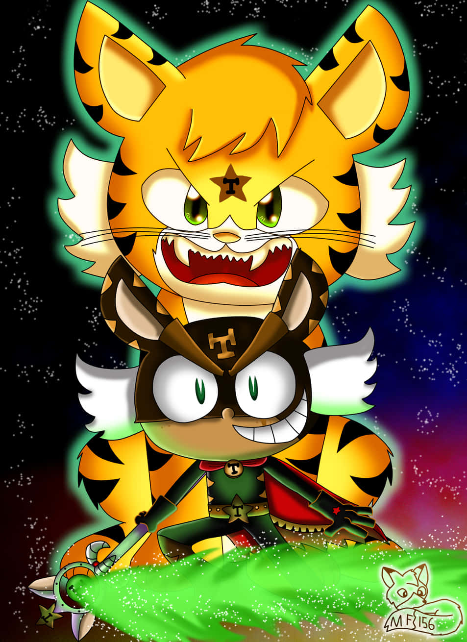 El Tigre The Adventures Of Manny Rivera, tiger form, glowing green energy, HD Phone Wallpaper