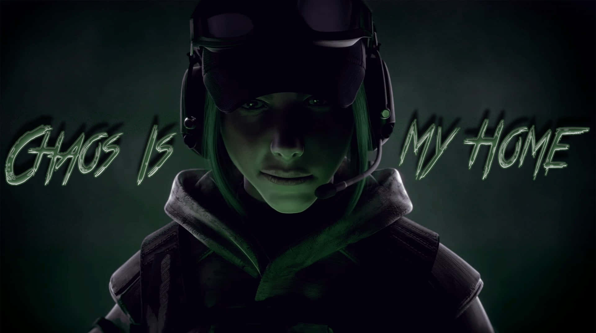 Ela R6, tactical gear, dark green lit, Full HD Desktop Wallpaper