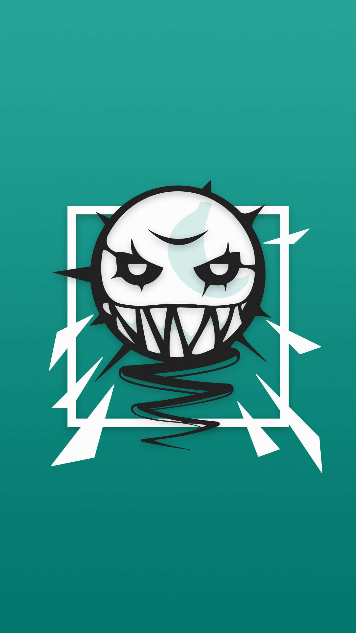 Ela R6, white skull, sharp teeth, 2K Phone Wallpaper