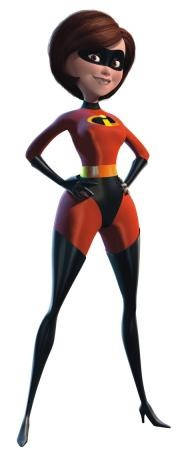 Elastigirl, red and black suit, yellow belt, SD Phone Wallpaper