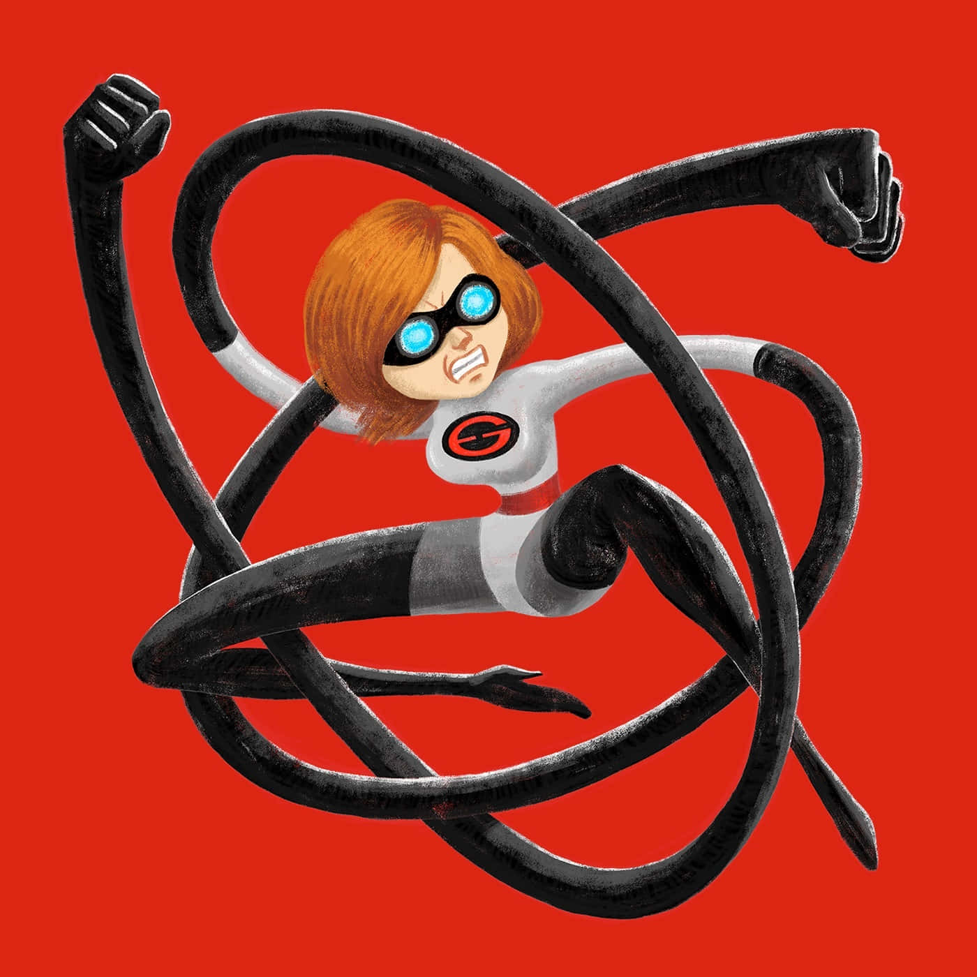 Elastigirl, orange hair, blue goggles, HD Desktop Wallpaper