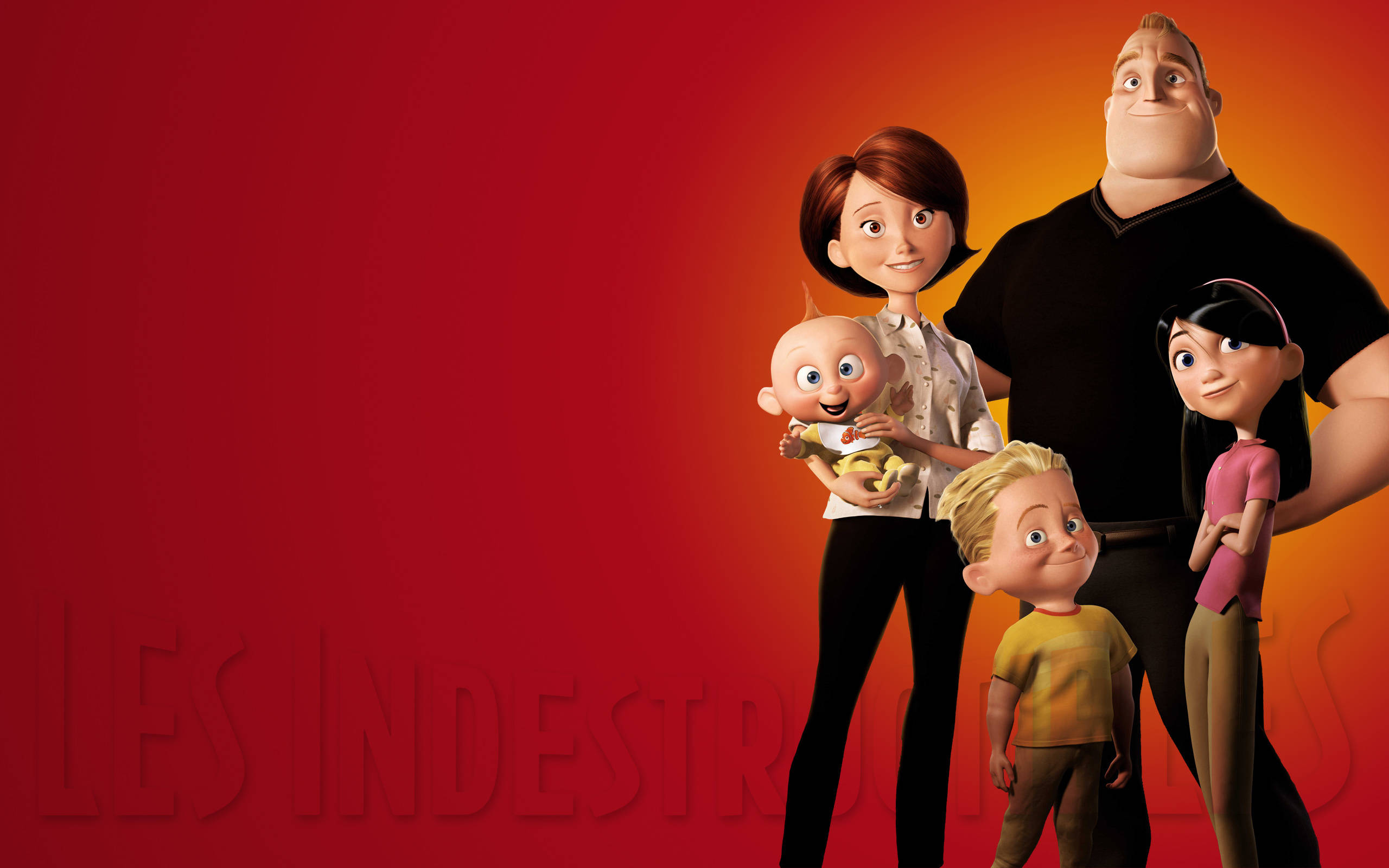 Elastigirl, normal clothes, family of five, 2K Desktop Wallpaper