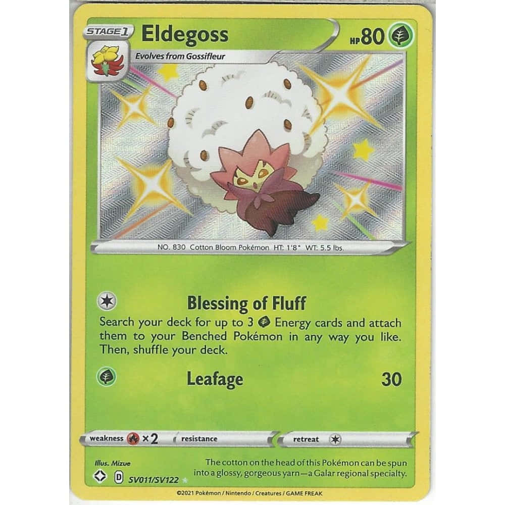 Eldegoss, shiny Eldegoss, fluffy white cotton head, SD Desktop Wallpaper