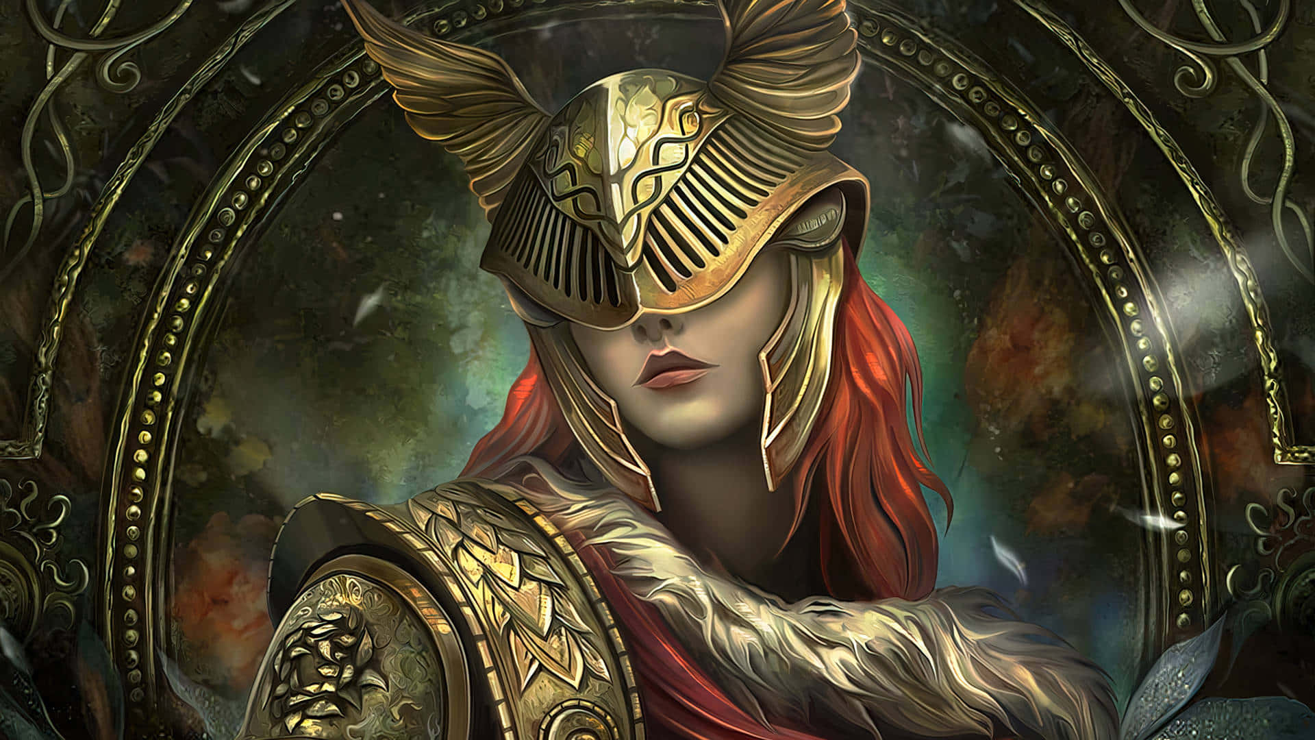 Elden Ring, warrior woman, red hair, Full HD Desktop Wallpaper