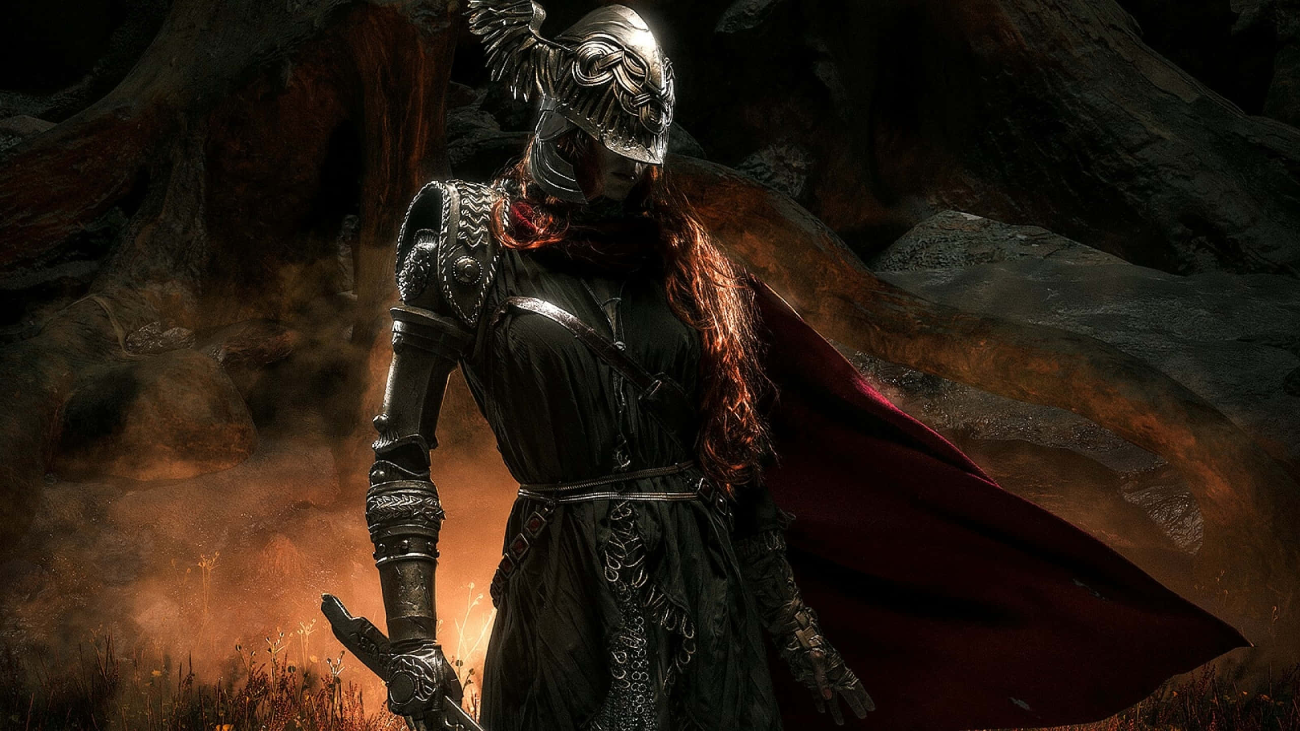Elden Ring, Warrior in Darkness, dark knight, 2K Desktop Wallpaper