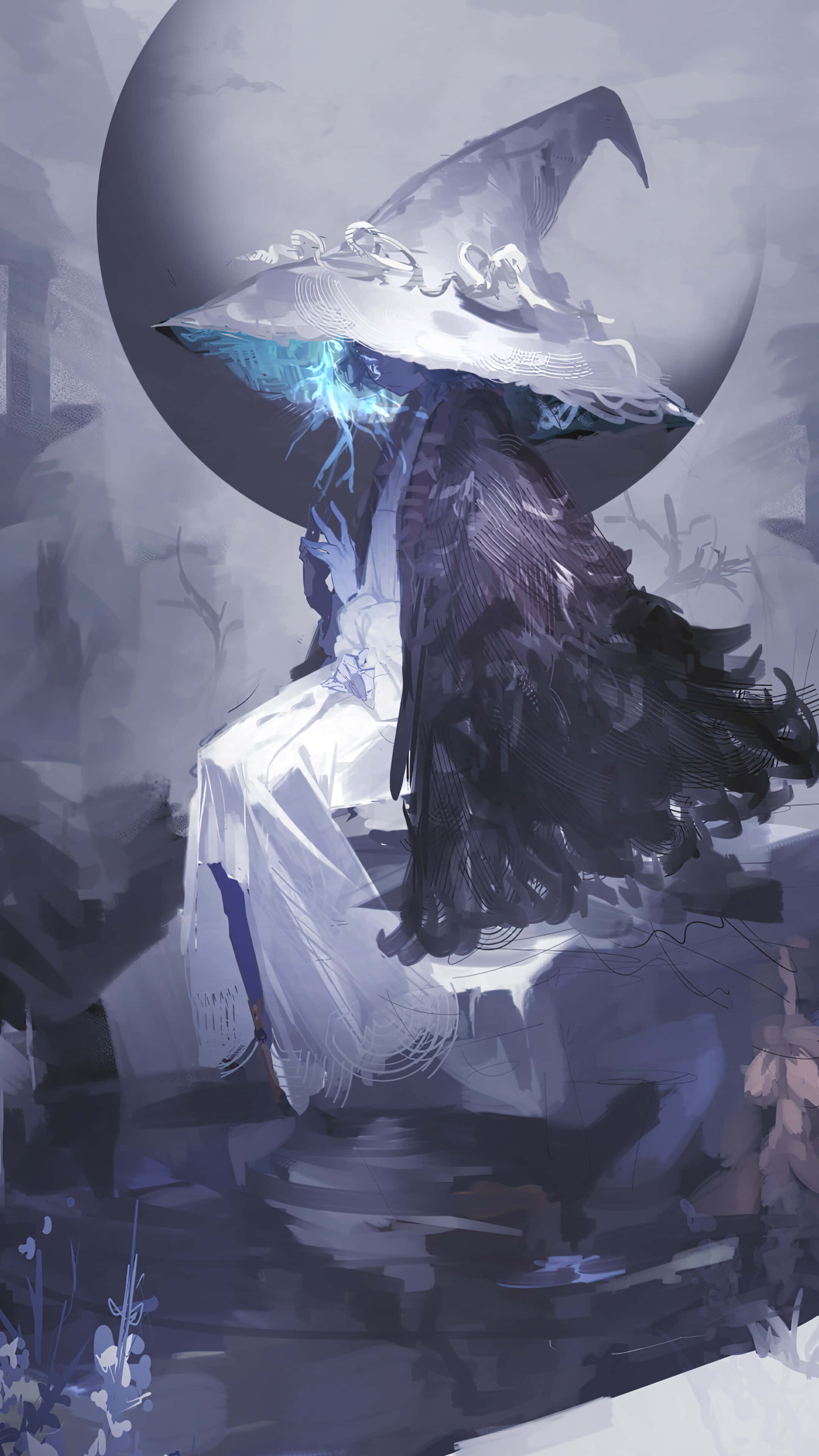 Elden Ring, witch, wide-brimmed hat, 4K Phone Wallpaper