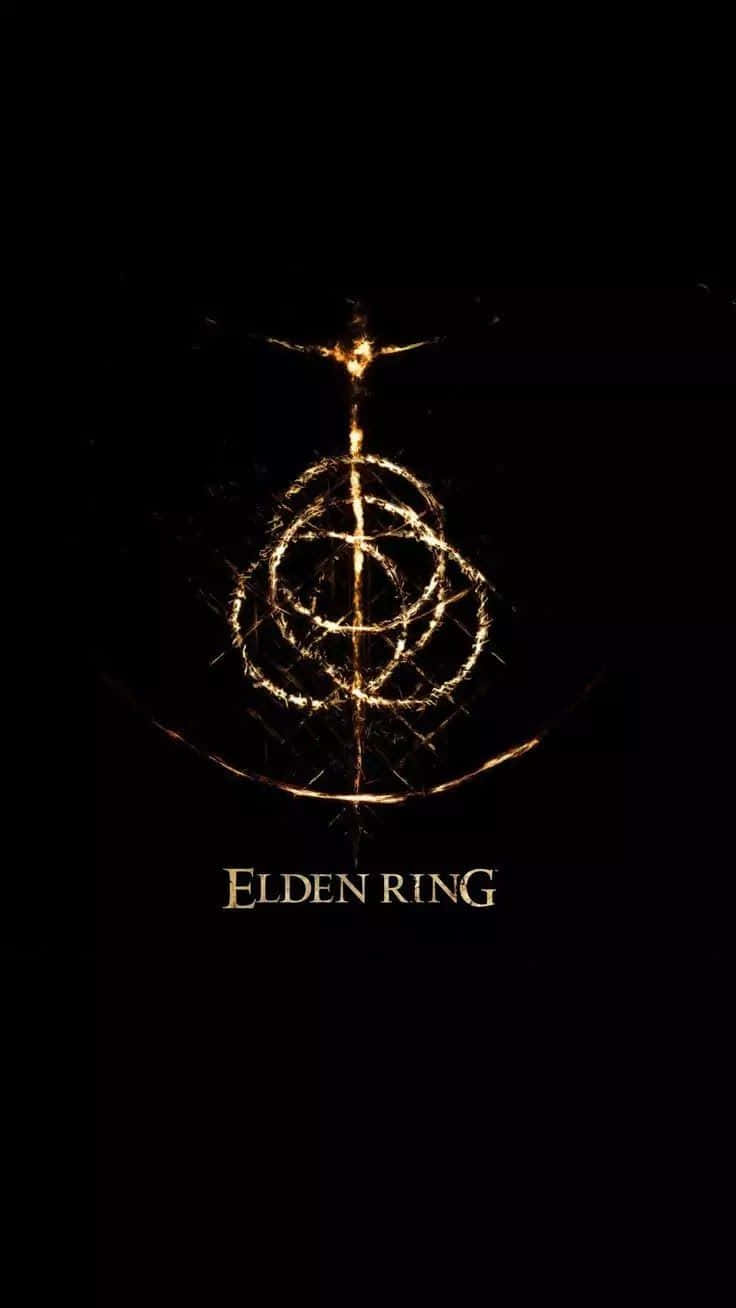 Elden Ring, golden Elden Ring logo, intricate interlocking rings, HD Phone Wallpaper