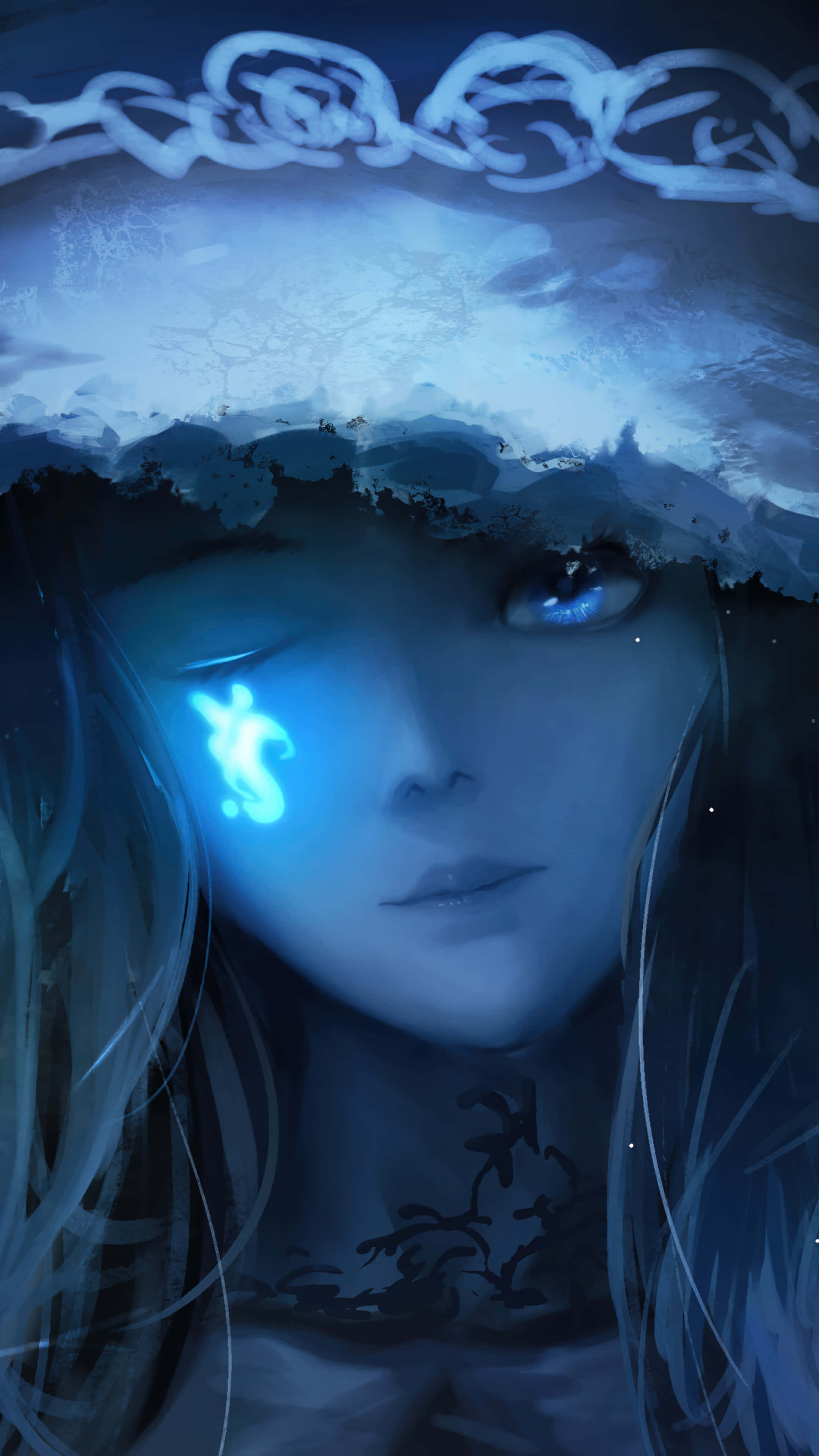 Elden Ring, mystical figure, anime girl, 4K Phone Wallpaper