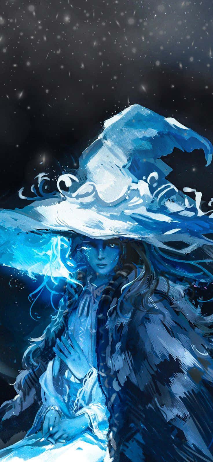 Elden Ring, mystical sorceress, large blue hat, HD Phone Wallpaper