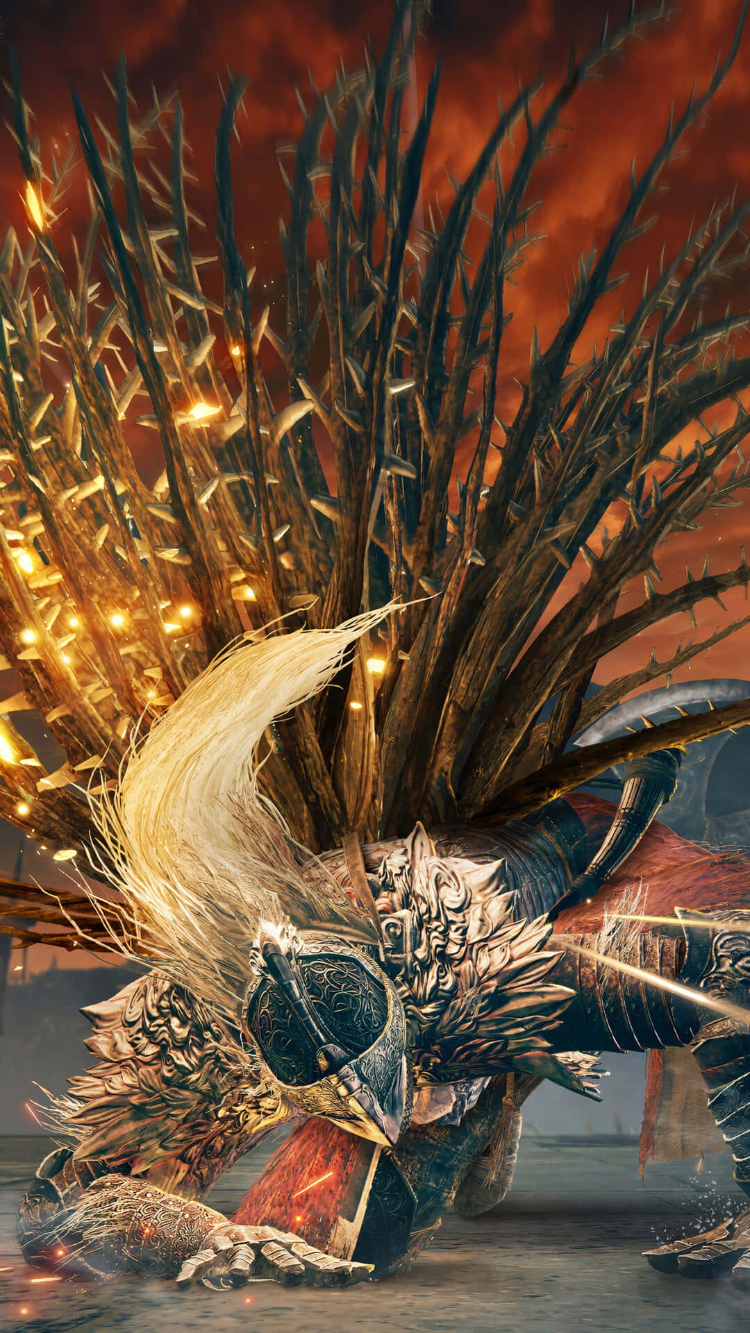 Elden Ring, boss fight, knight in ornate armor, Full HD Phone Wallpaper