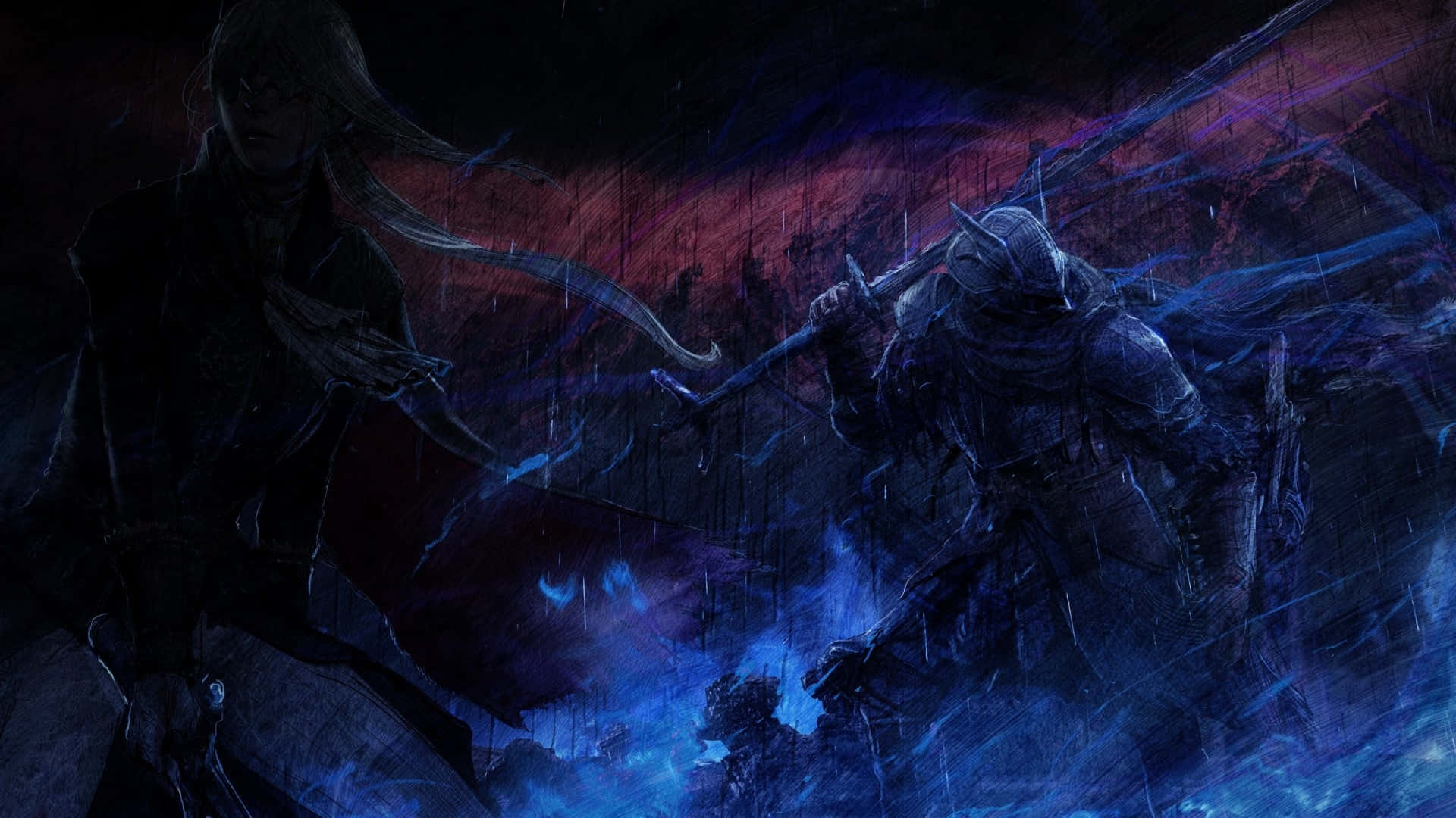 Elden Ring Nightreign, boss fight, stormy night, Full HD Desktop Wallpaper