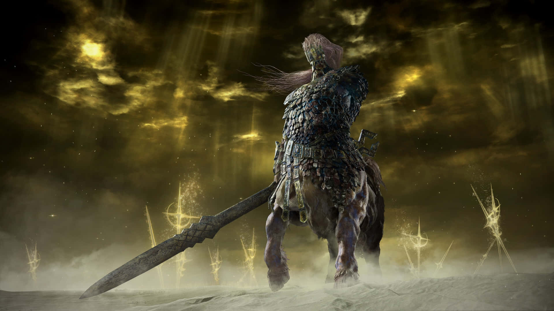 Elden Ring Nightreign, boss fight, heavily armored warrior, Full HD Desktop Wallpaper