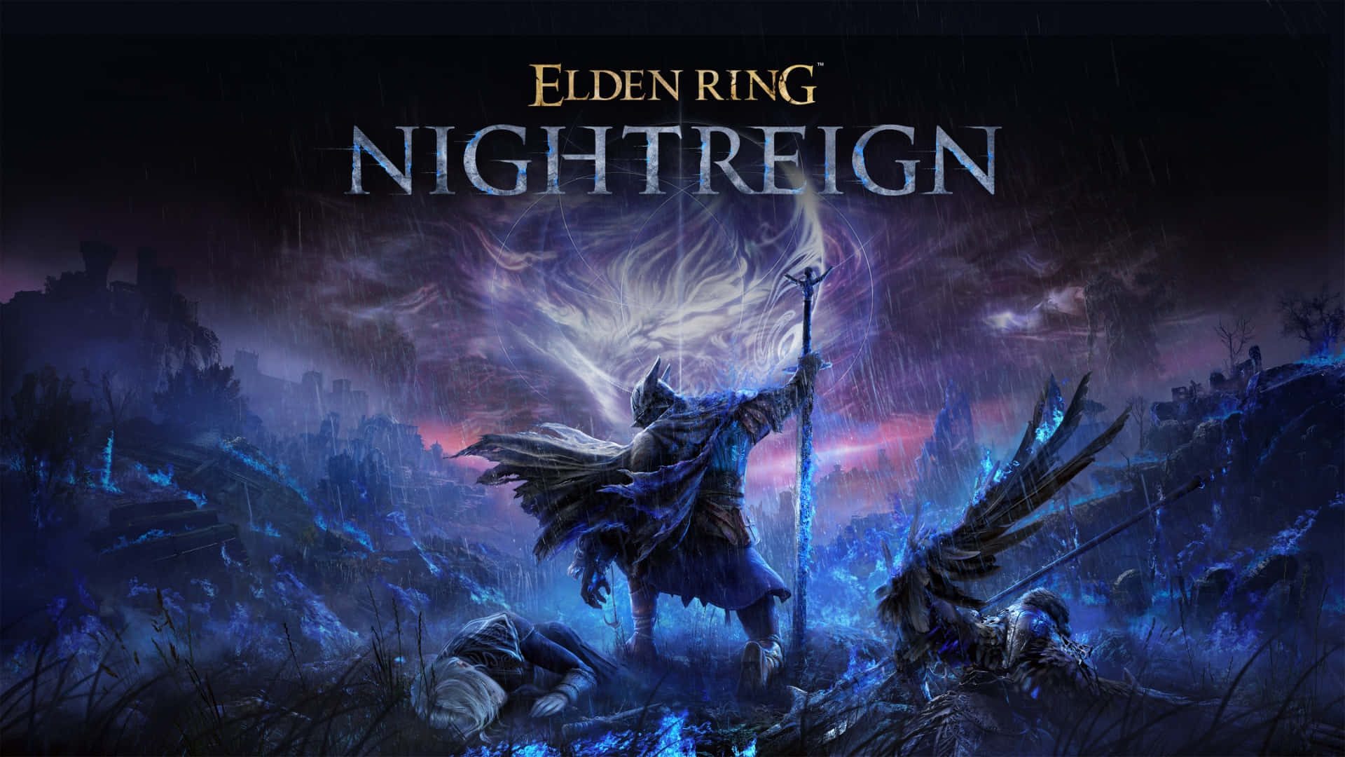 Elden Ring Nightreign, cloaked warrior, glowing staff, Full HD Desktop Wallpaper