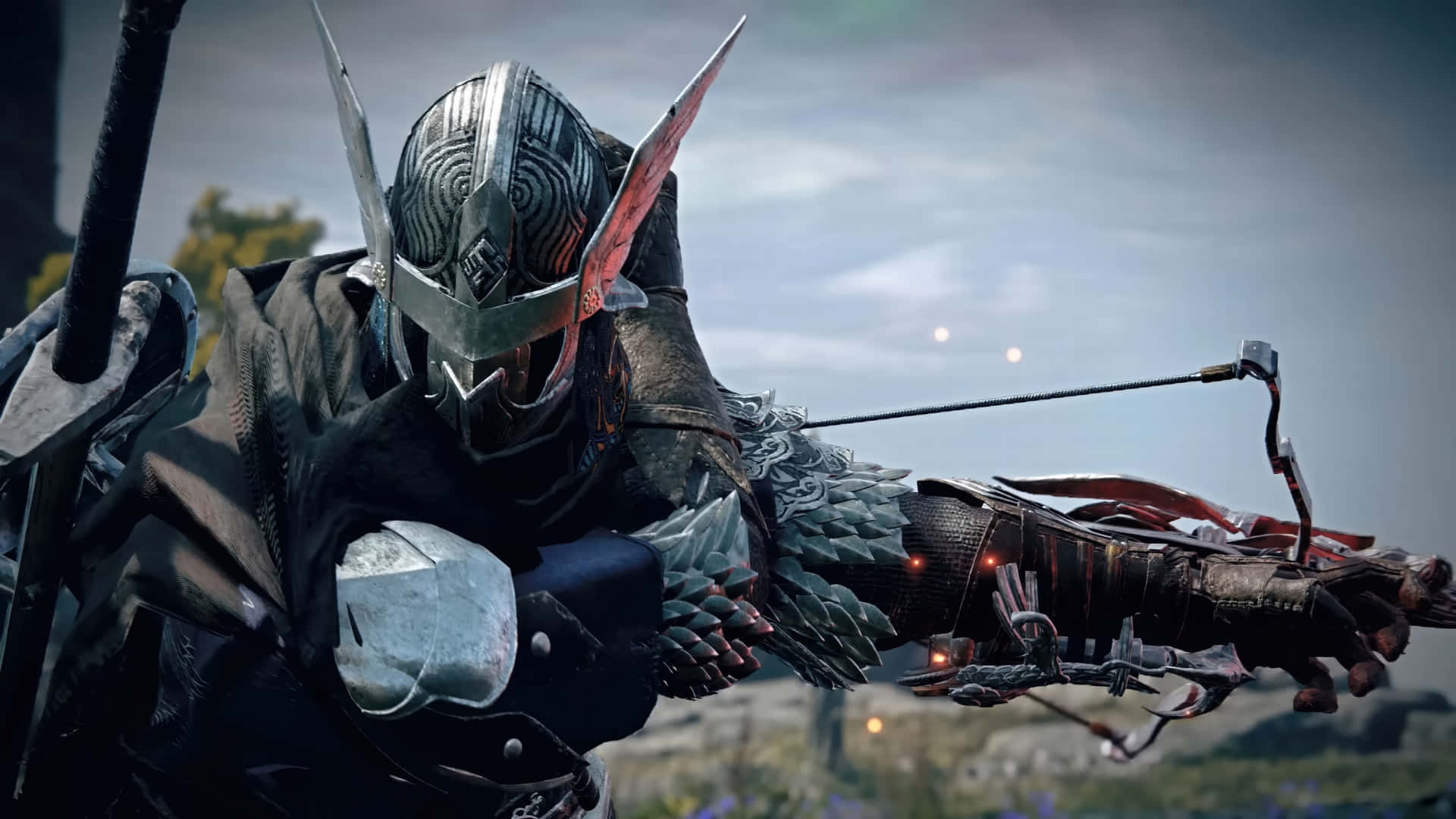 Elden Ring Nightreign Armor, horned helmet, bowstring, Full HD Desktop Wallpaper
