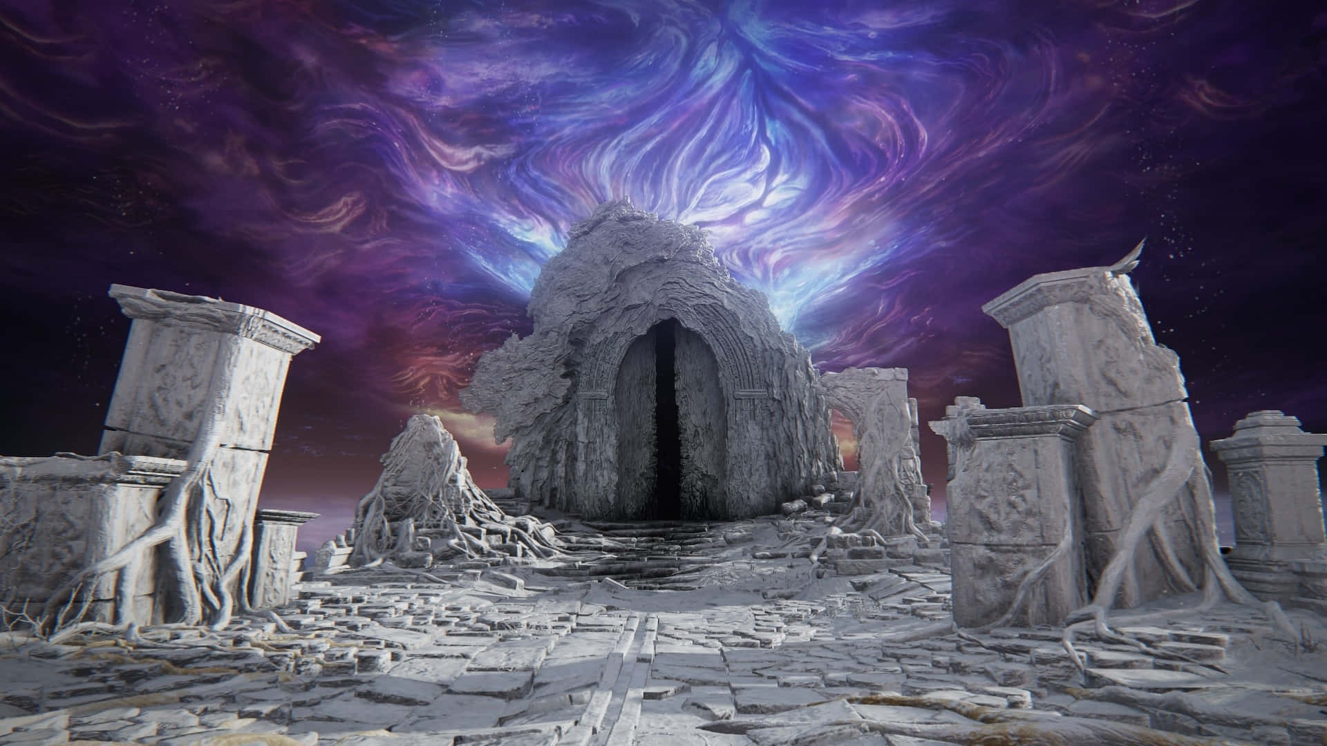 Elden Ring Nightreign, boss arena, ancient stone ruins, Full HD Desktop Wallpaper