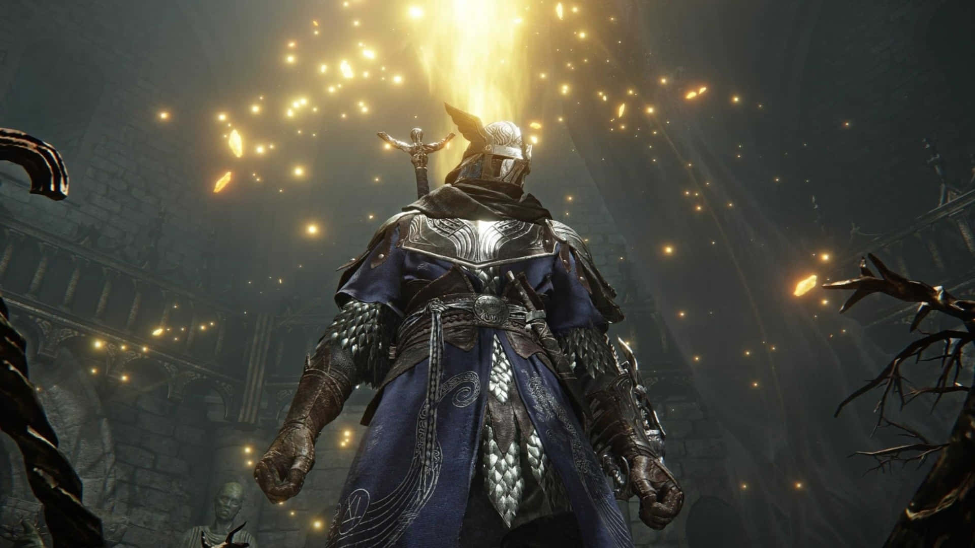 Elden Ring Nightreign, knight, ornate silver and blue armor, Full HD Desktop Wallpaper