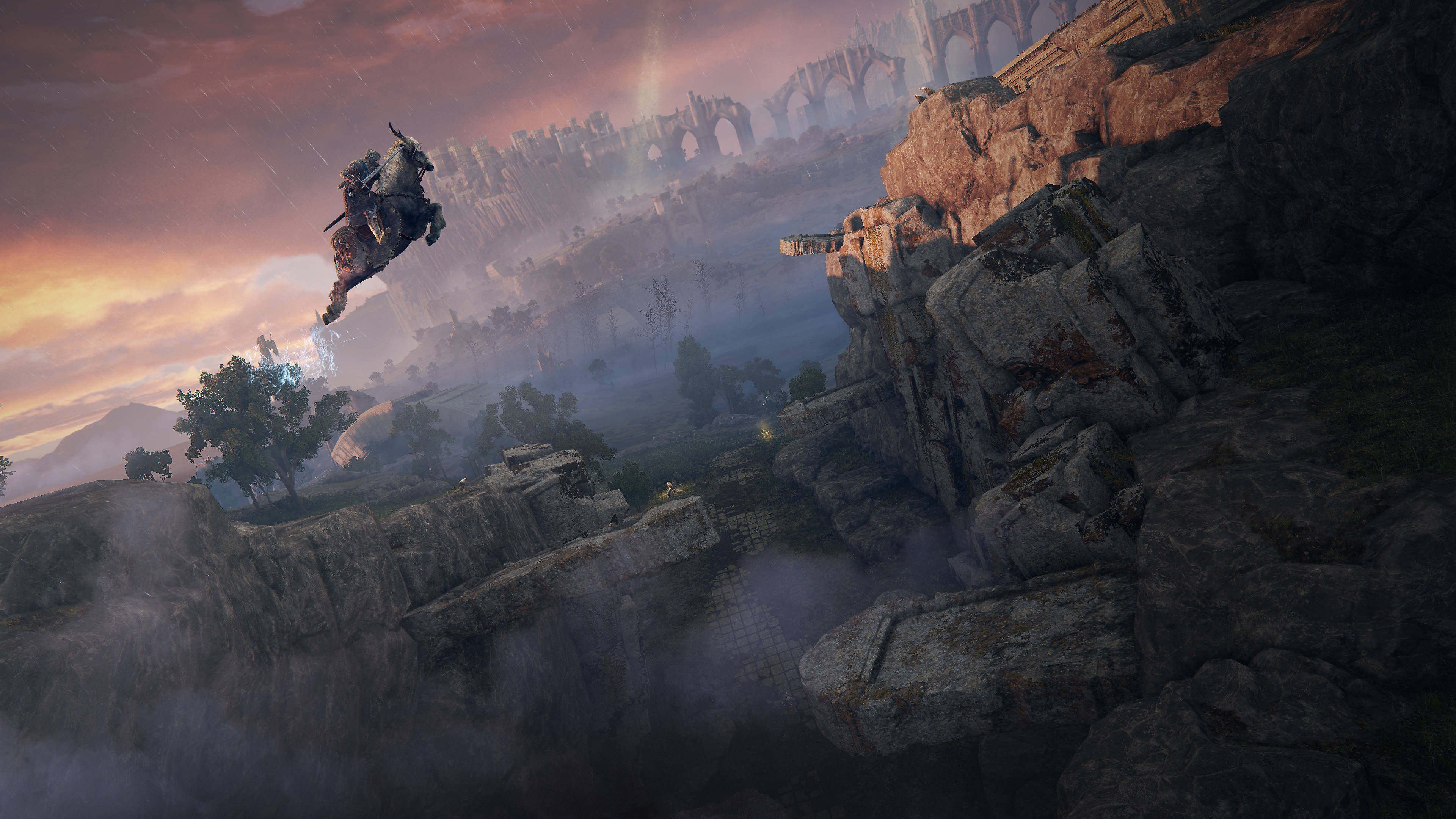 Elden Ring, ruins, knight, 4K Desktop Wallpaper