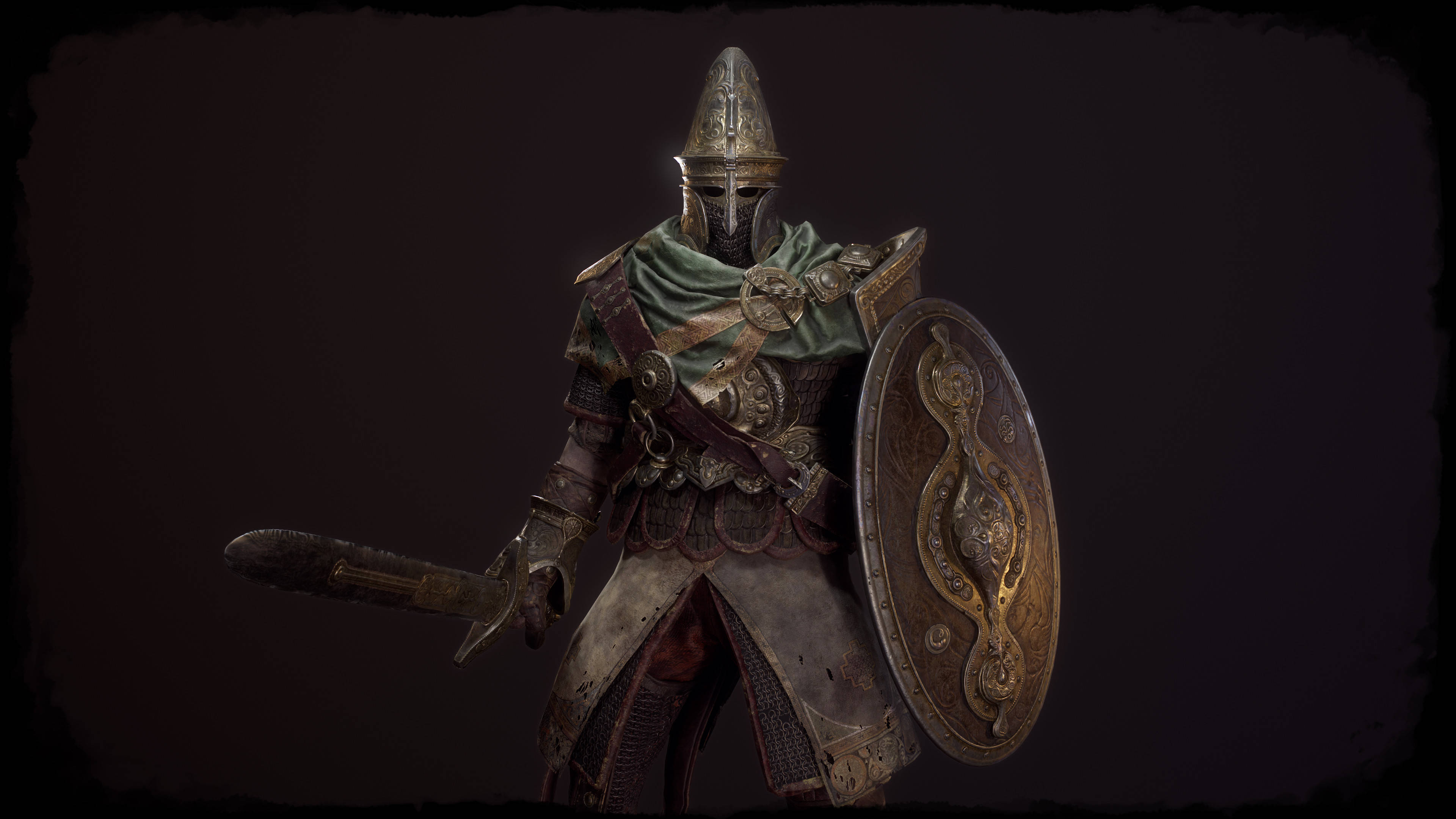 Elden Ring, medieval knight, ornate armor, 4K Desktop Wallpaper