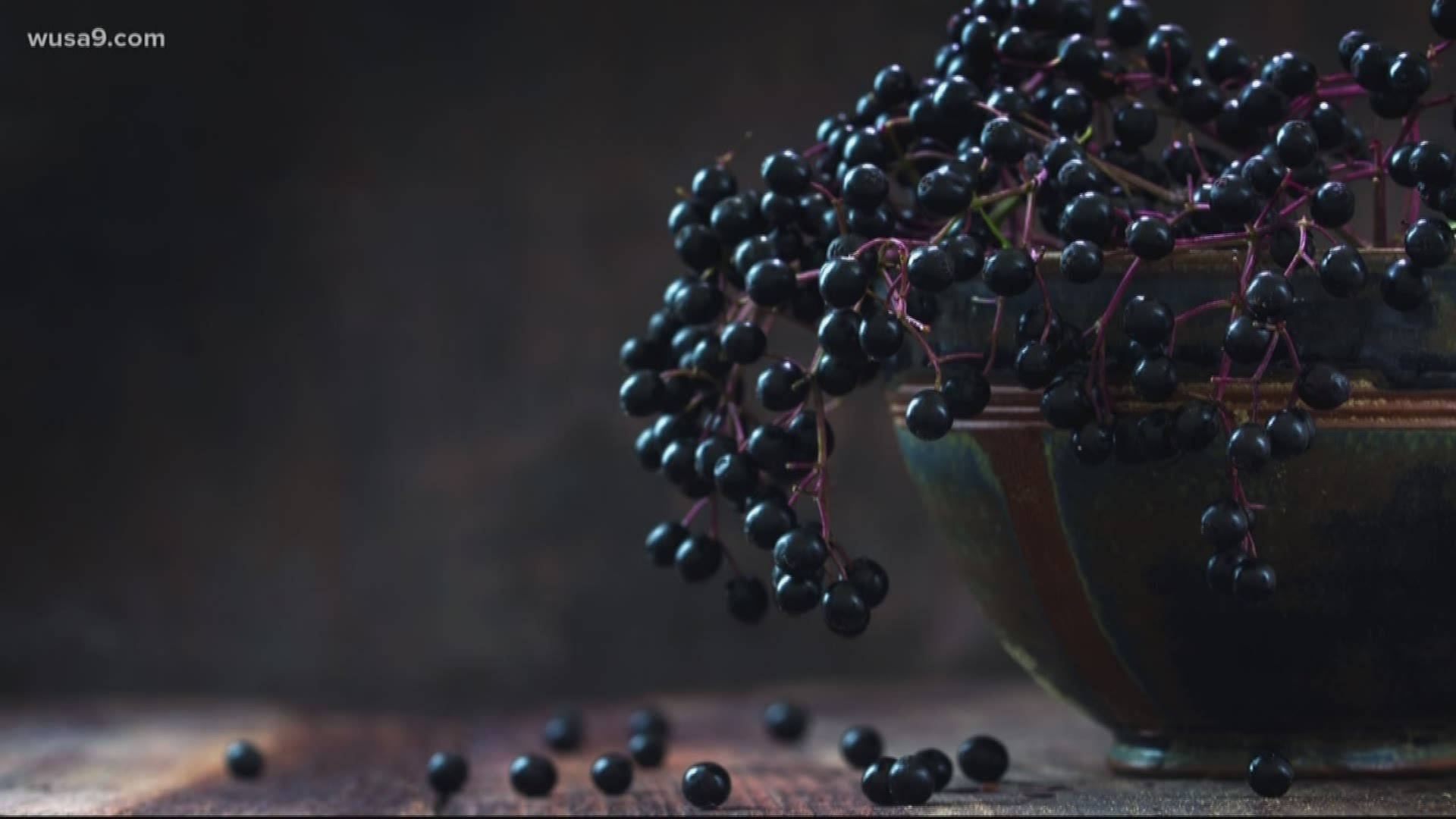 elderberry fruits, rustic ceramic bowl, glossy black elderberries, Full HD Desktop Wallpaper