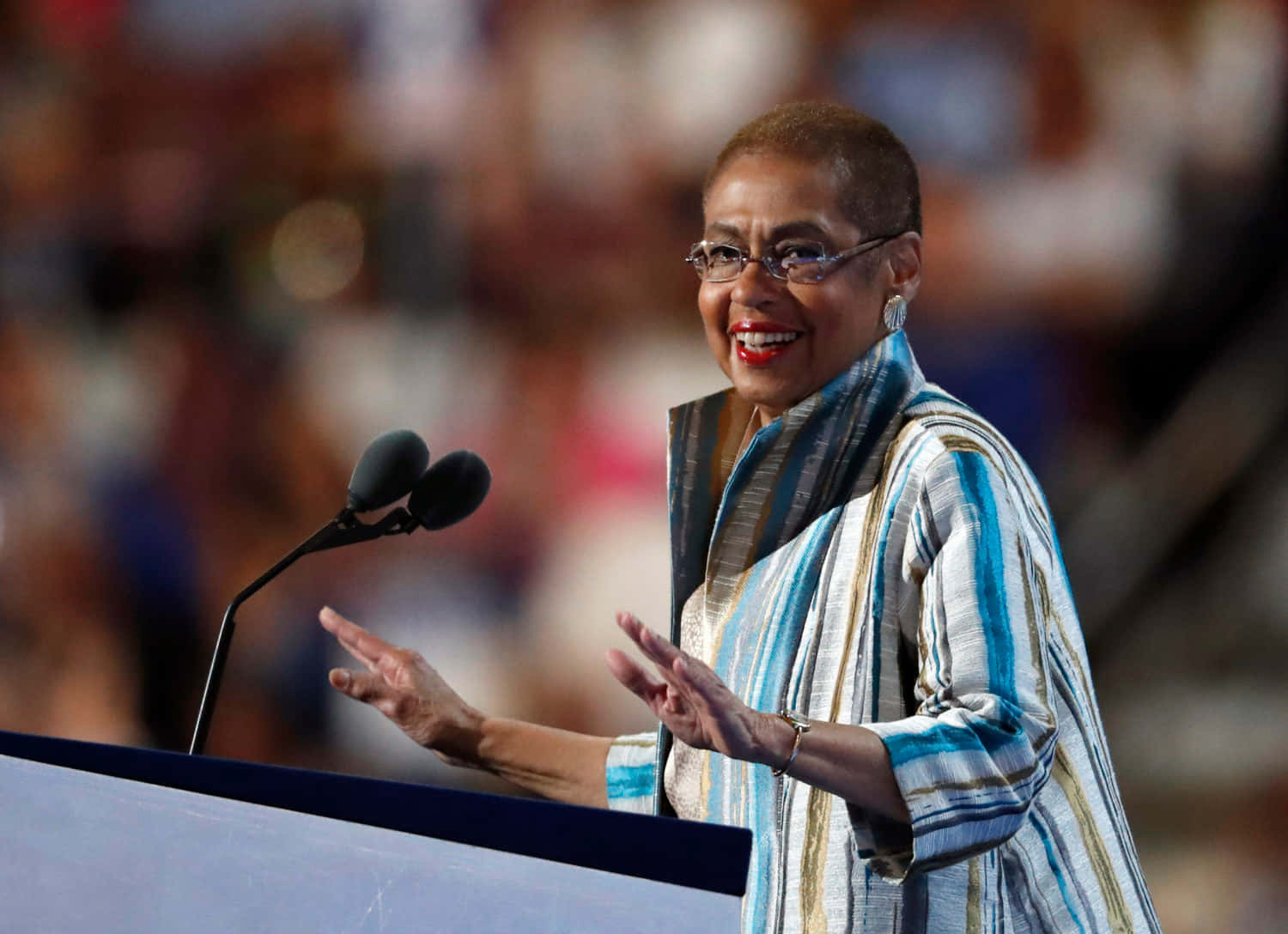 Eleanor Holmes Norton, smiley face, podium, HD Desktop Wallpaper