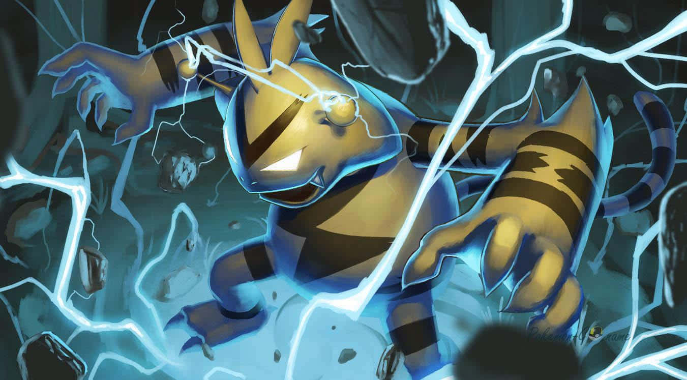 Electabuzz, blue thunder, crackling blue lightning, HD Desktop Wallpaper