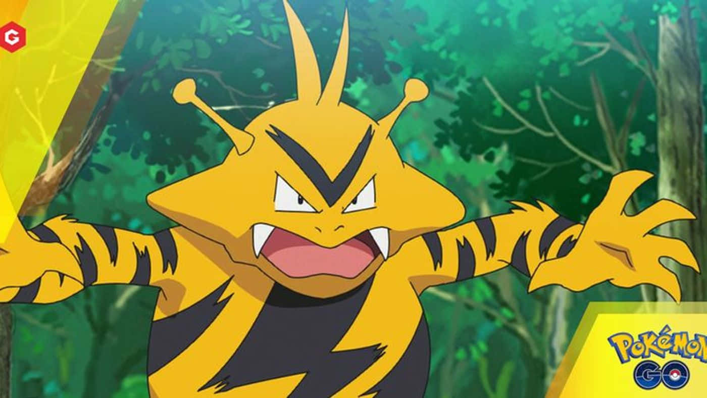 Electabuzz, yellow and black striped, spiked head, HD Desktop Wallpaper