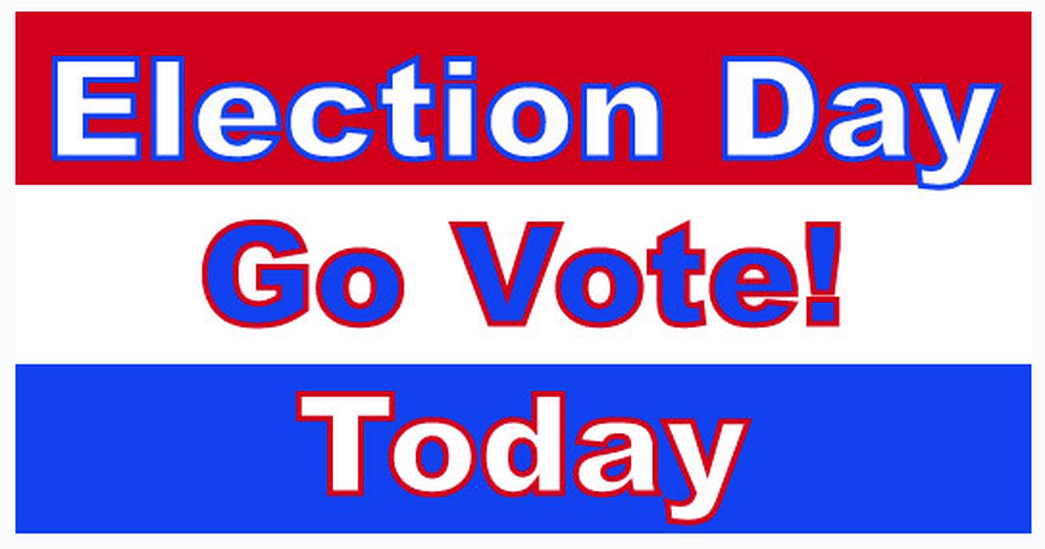 Election Day, Go Vote Today, red white and blue banner, Full HD Desktop Wallpaper