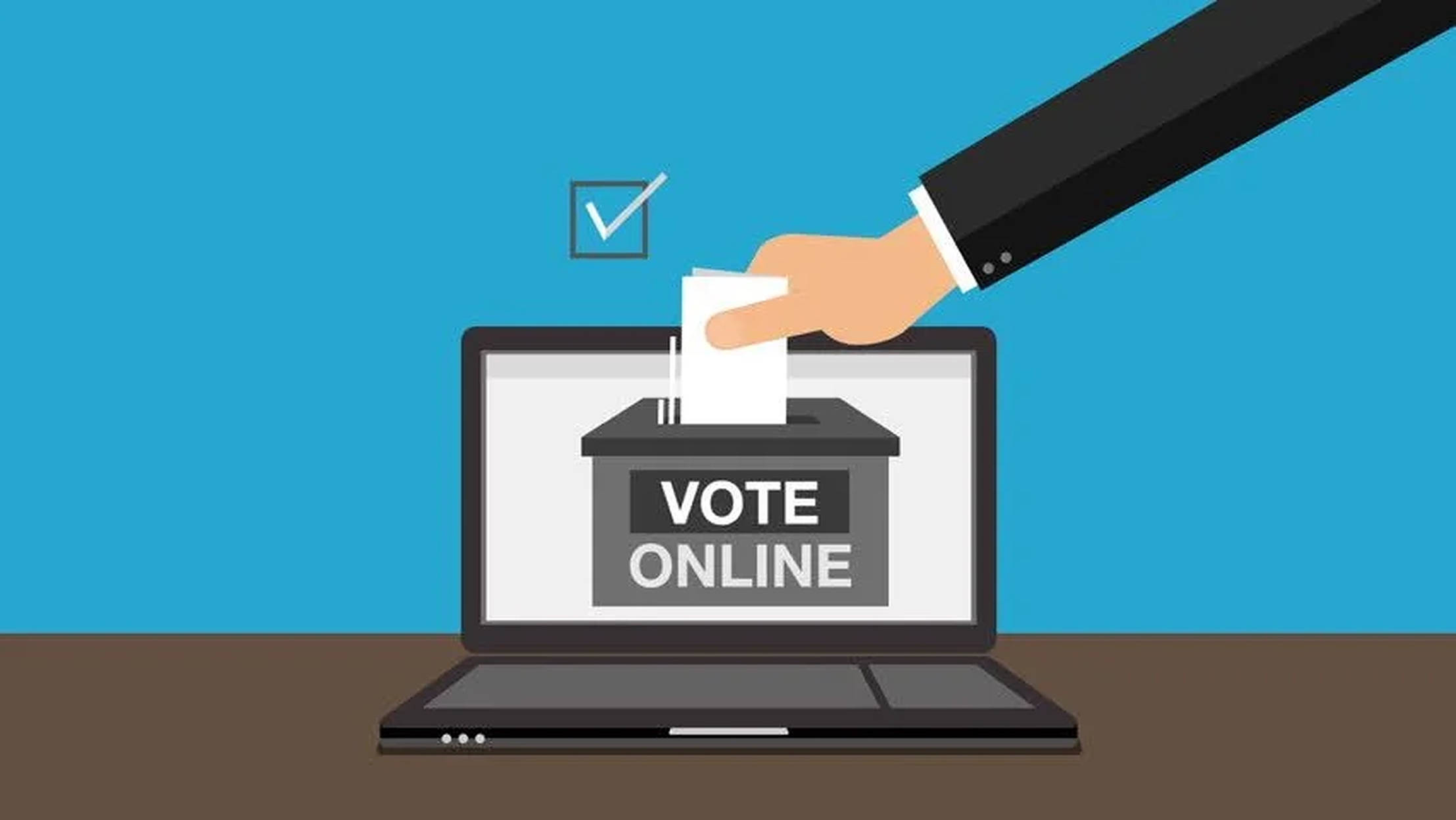 laptop screen, voting box, vote online, Full HD Desktop Wallpaper