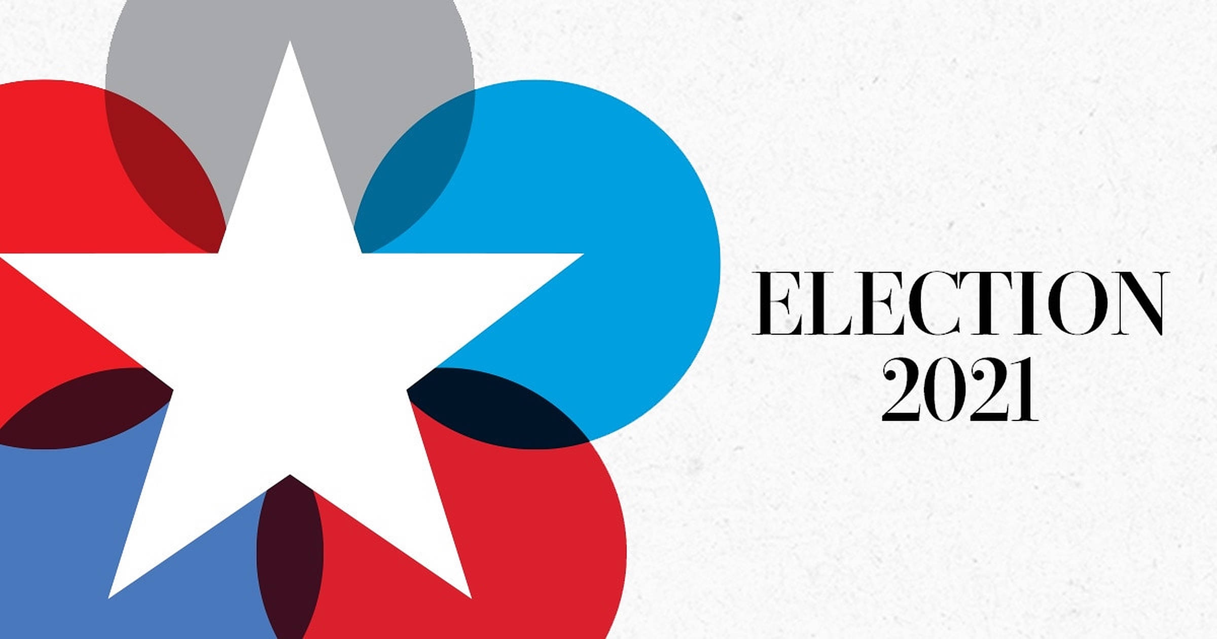 Election 2021, white star, red blue and gray circles, Full HD Desktop Wallpaper