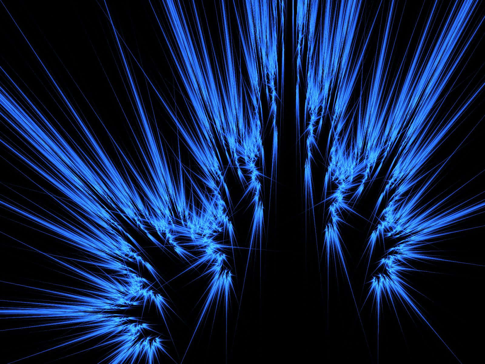electric blue, fractal lines, central point, HD Desktop Wallpaper