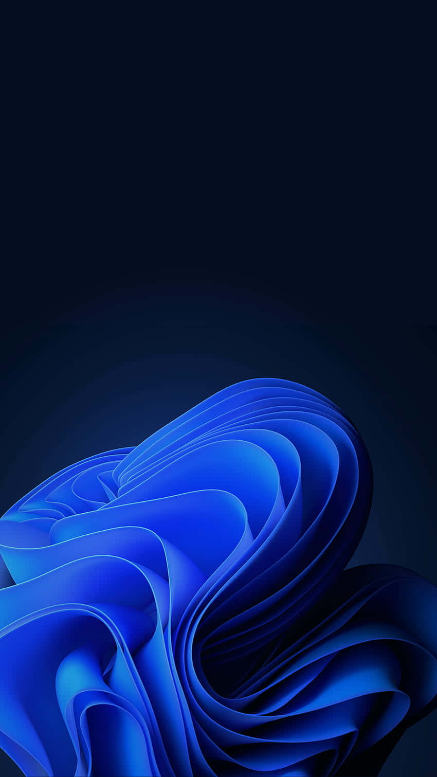 Electric Blue Abstract Wave Art, vibrant blue, fabric-like folds, HD Phone Wallpaper