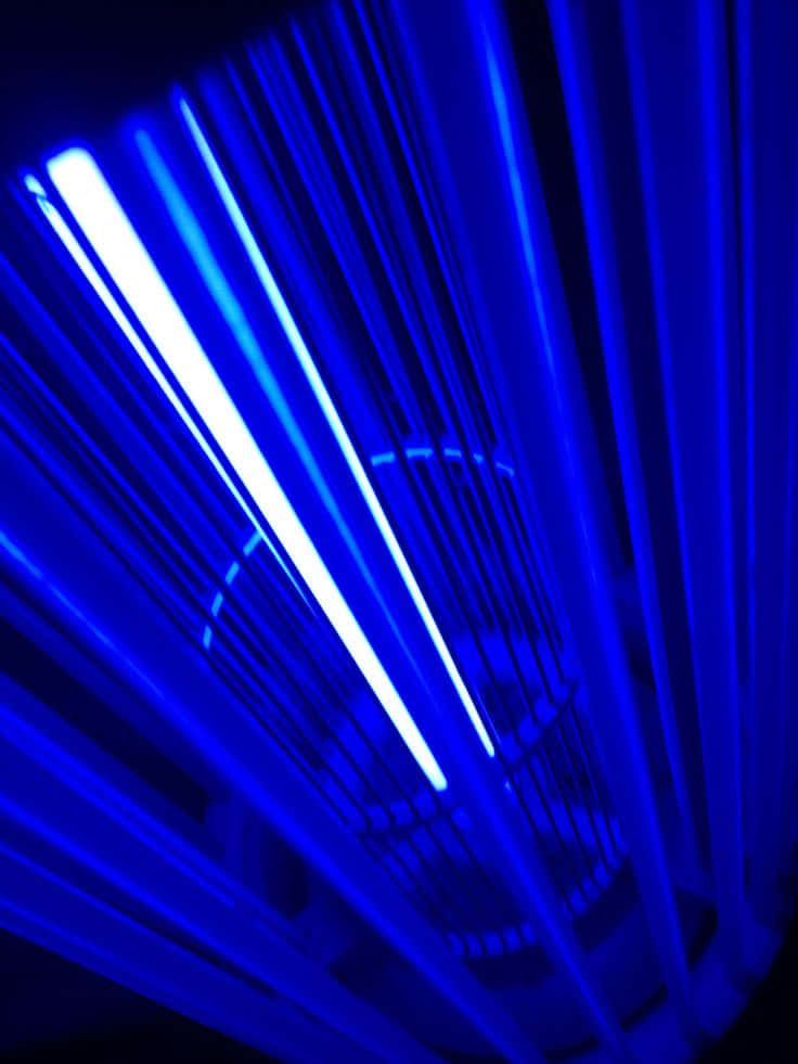 Electric Blue Light Abstract, vibrant blue light beams, glowing fluorescent tube, SD Phone Wallpaper