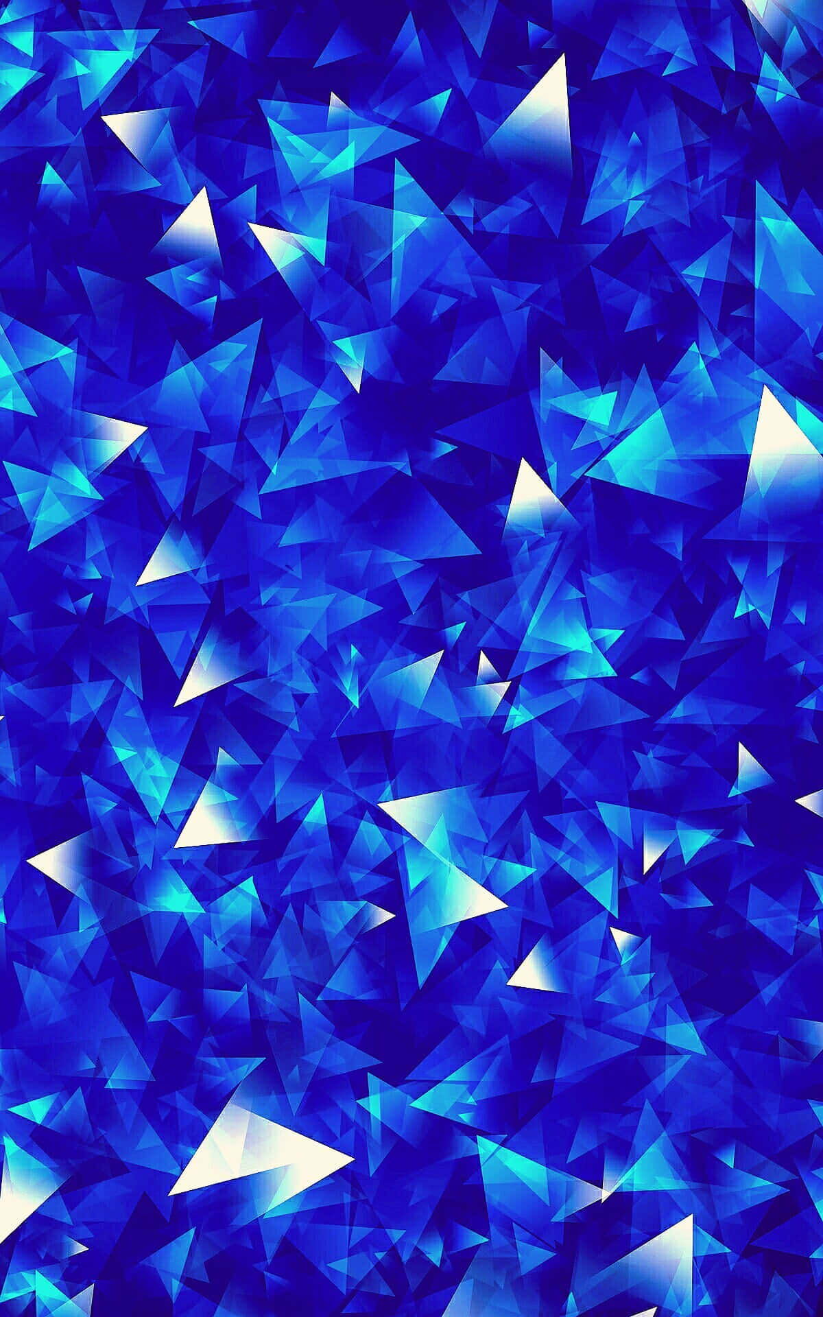 Electric Blue, glowing blue triangles, sharp highlights, Full HD Phone Wallpaper