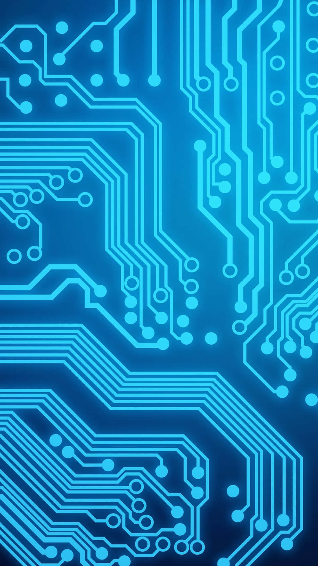 blue circuit board pattern, glowing blue, intricate pathways, Full HD Phone Wallpaper