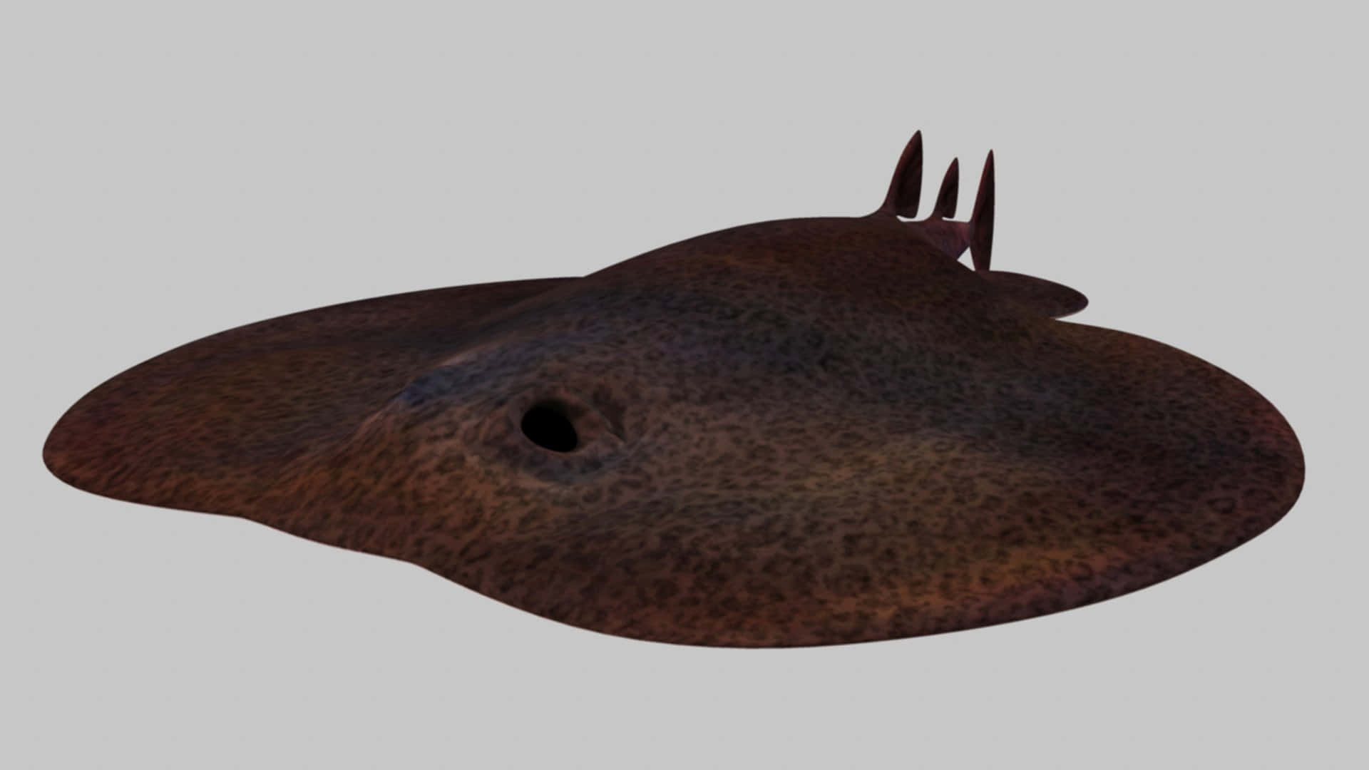 Electric Ray, dark brown textured submarine, three periscope-like protrusions, Full HD Desktop Wallpaper