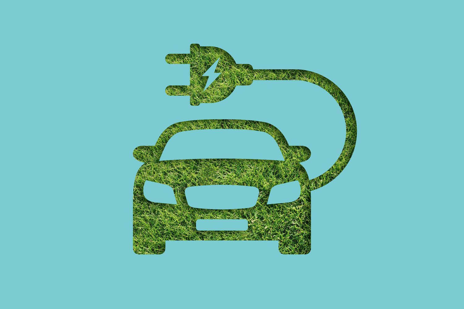 Electric Vehicle, green grass, charging plug cable, HD Desktop Wallpaper