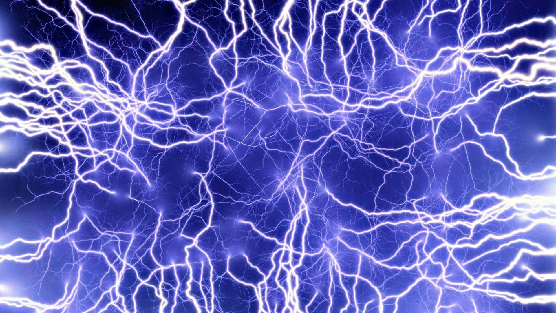 electric blue, lightning bolts, dark sky, Full HD Desktop Wallpaper