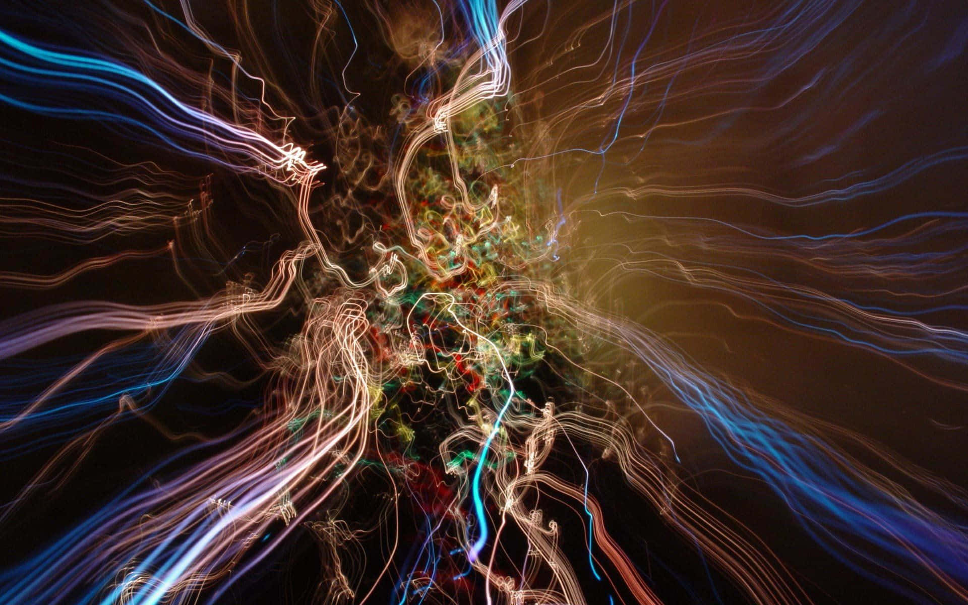 electric current, blues, golds, Full HD Desktop Wallpaper