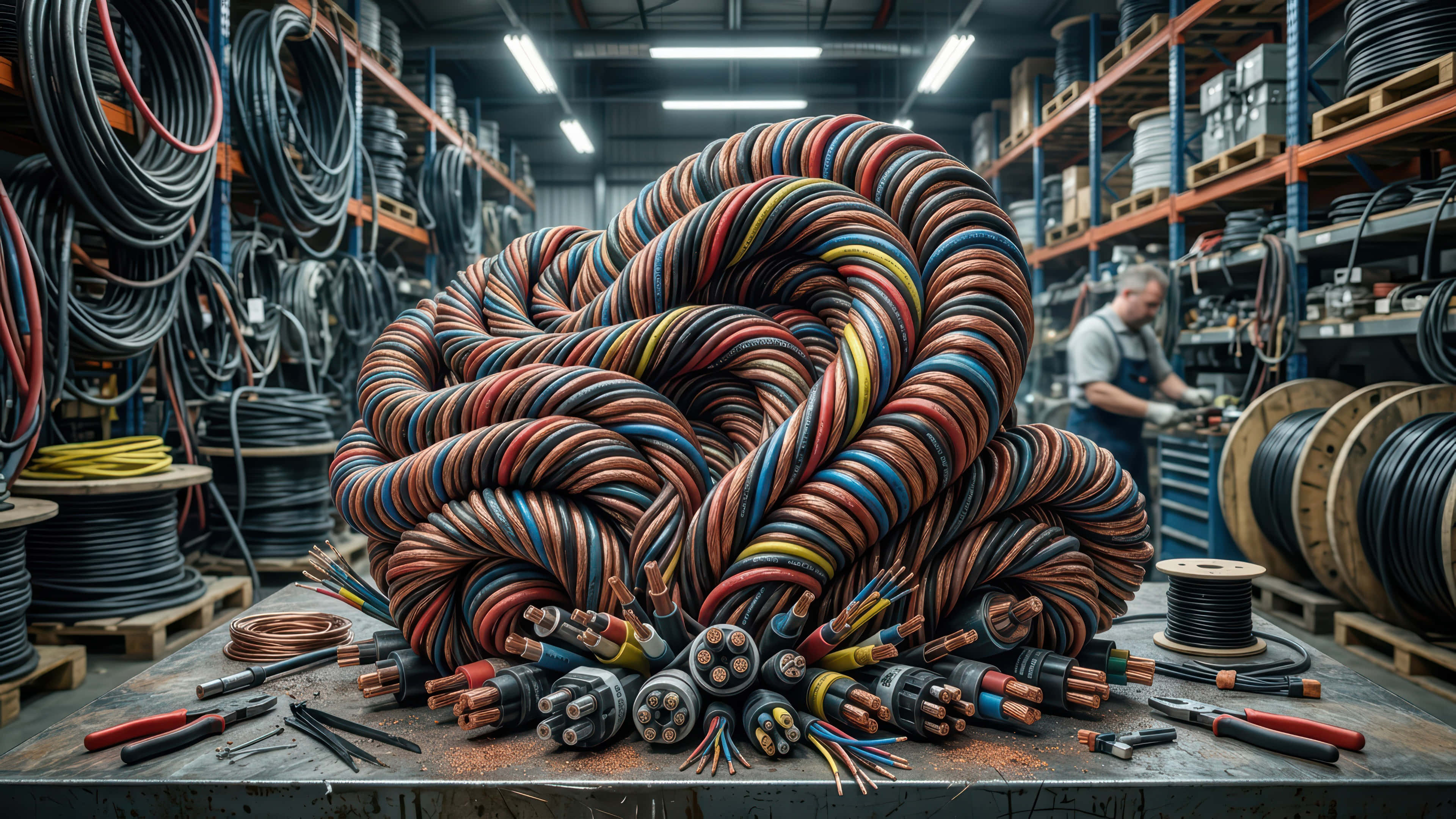 electric wires bloom, modded wallpaper, desktop enhancement, 4K Desktop Wallpaper
