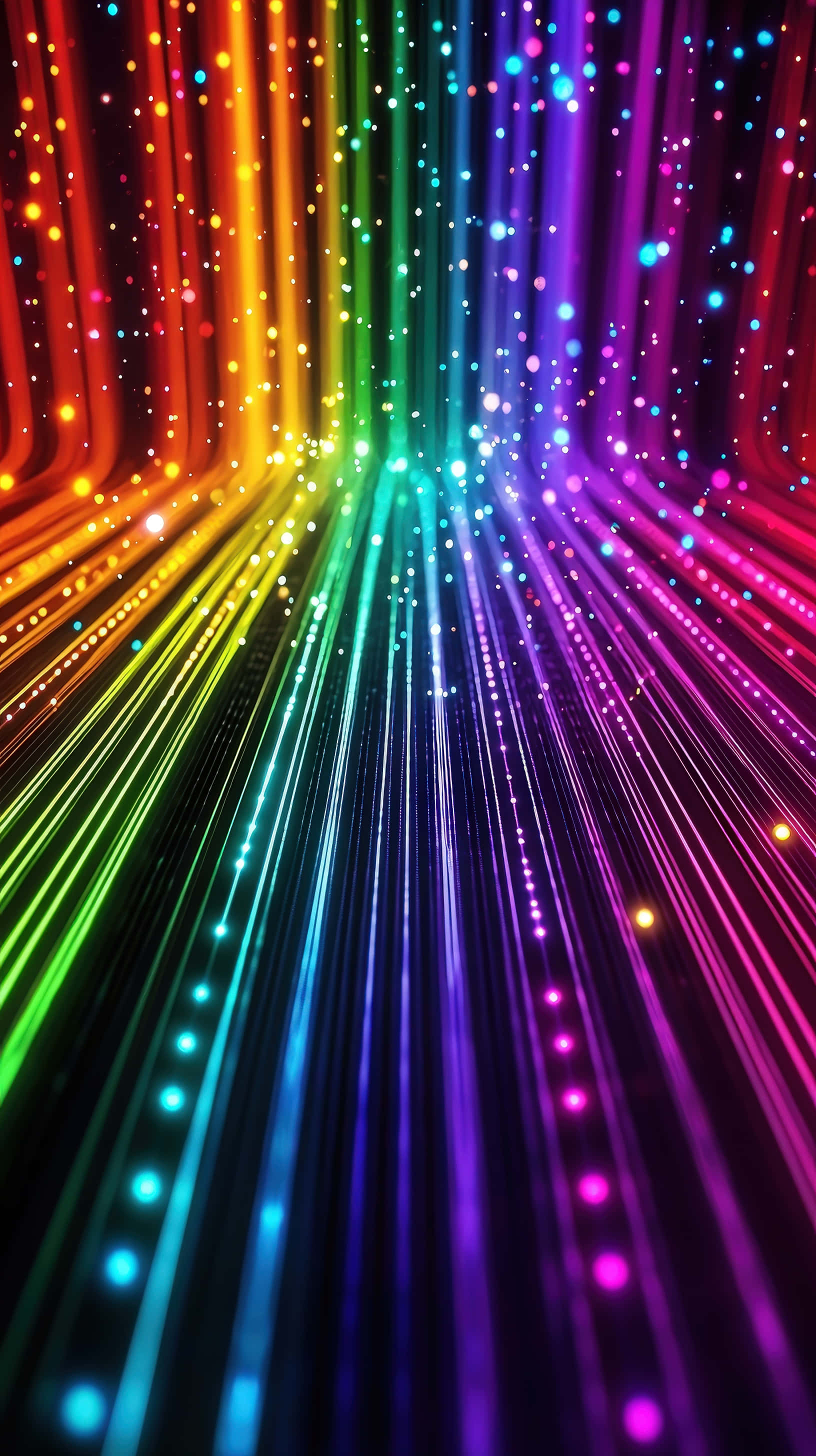 futuristic abstract light streaks, multicolor digital glow, dynamic motion effect, 2K Phone Wallpaper