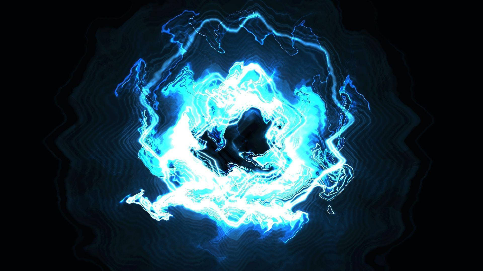 waving electricity ring, vibrant blue electric energy, swirling vortex, Full HD Desktop Wallpaper