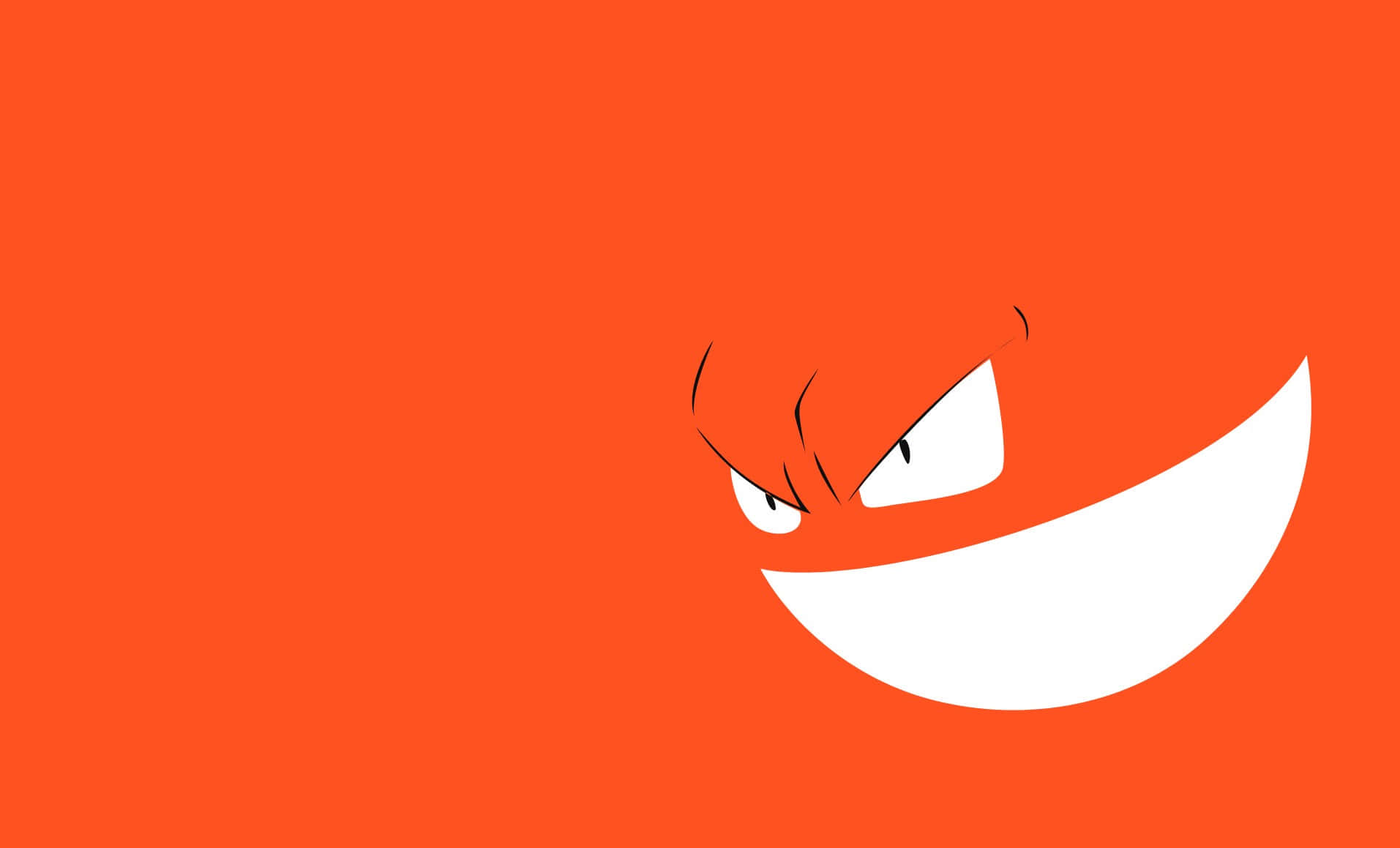 Electrode, minimalist cartoon face, sharp eyes, HD Desktop Wallpaper
