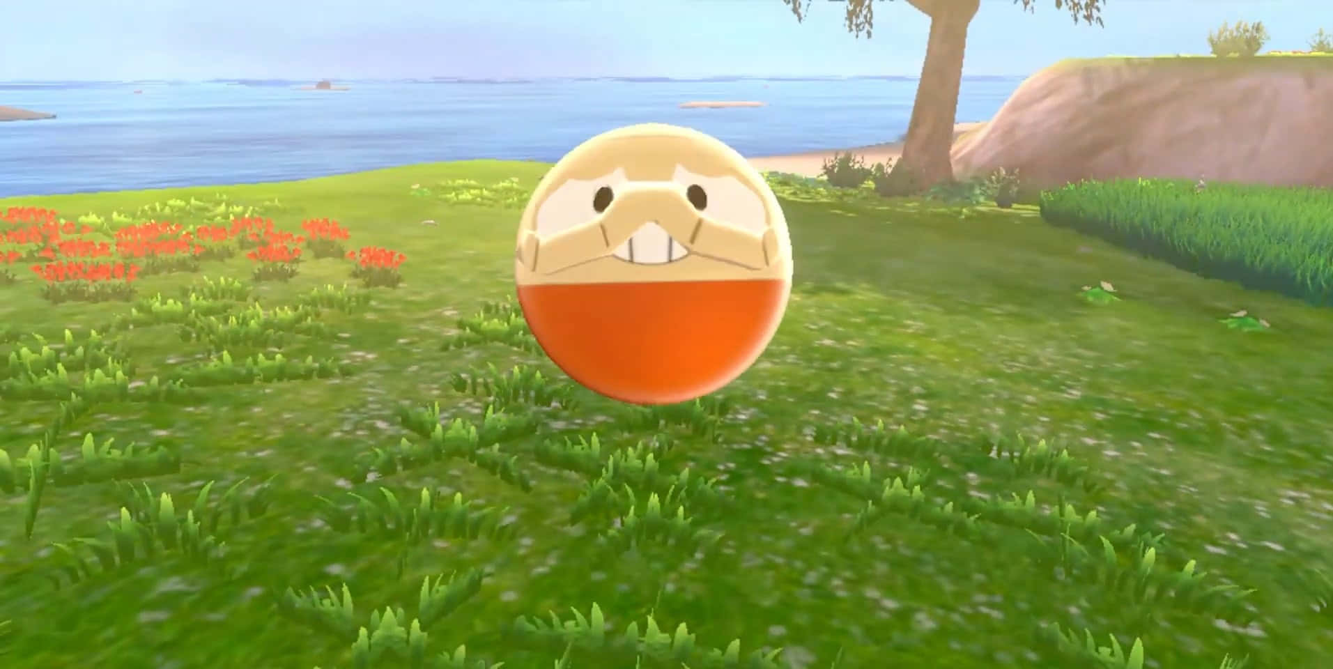 Electrode, orange, spherical, HD Desktop Wallpaper