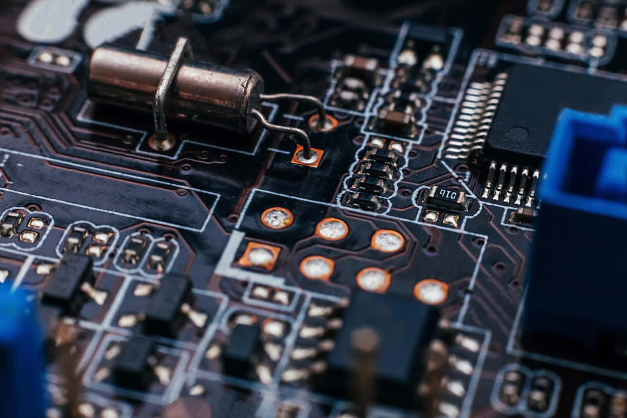 green circuit board, dark circuit board, silver pathways, HD Desktop Wallpaper
