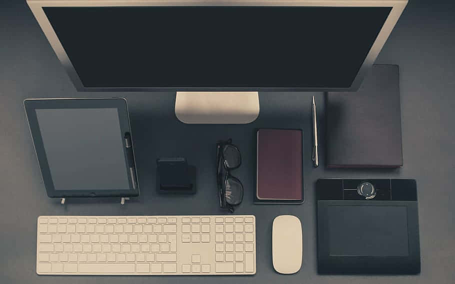 keyboard, tablet, monitor, SD Desktop Wallpaper