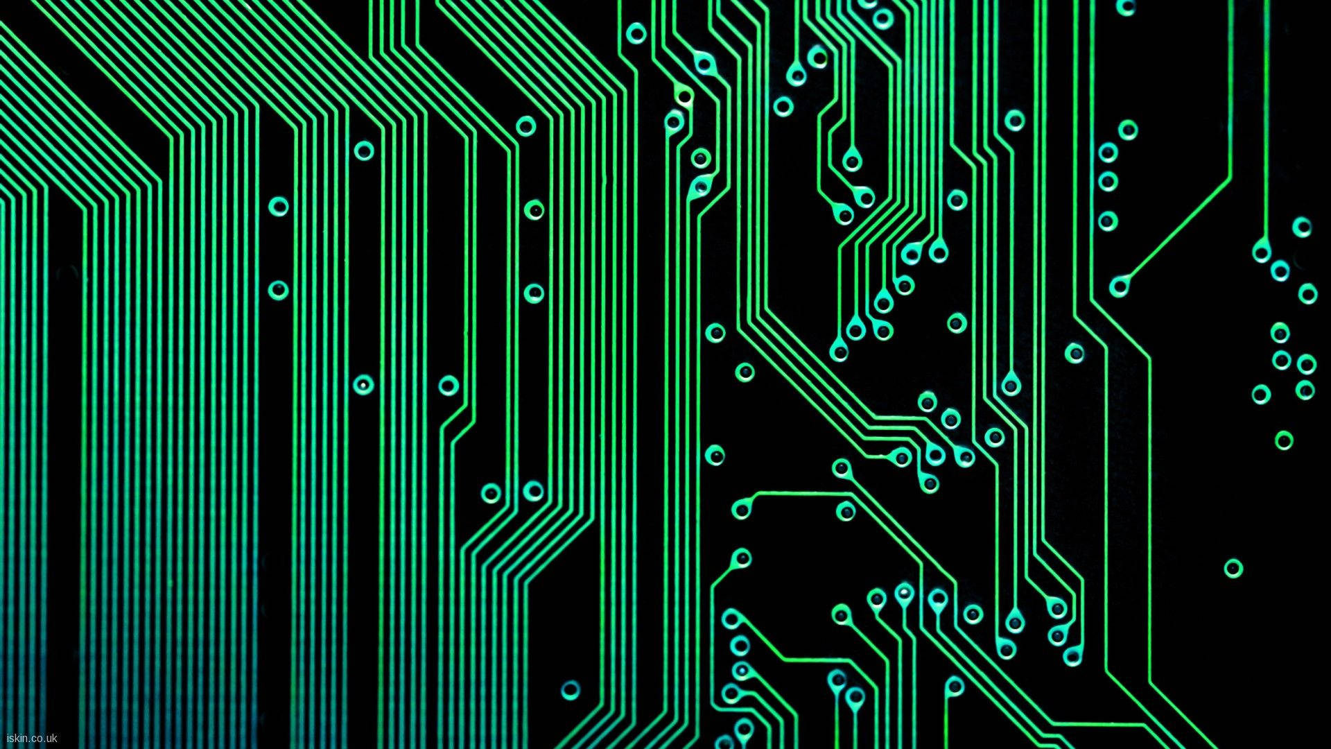green, black, electronic circuit board, Full HD Desktop Wallpaper