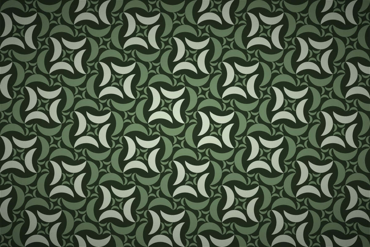 repetitive elegant patterns, stylized crescent shapes, olive and cream tones, SD Desktop Wallpaper