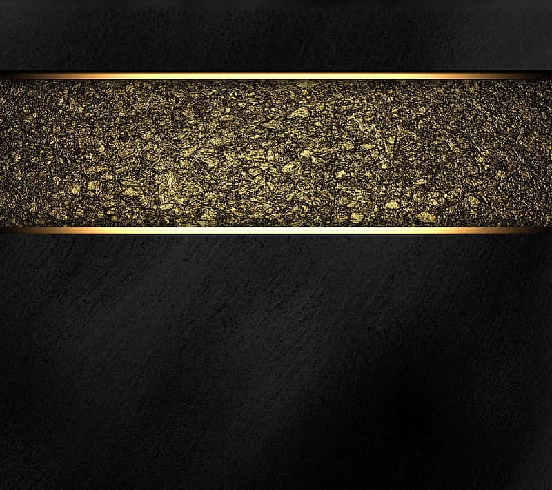Elegant Black And Gold, black textured background, gold leaf band, SD Desktop Wallpaper